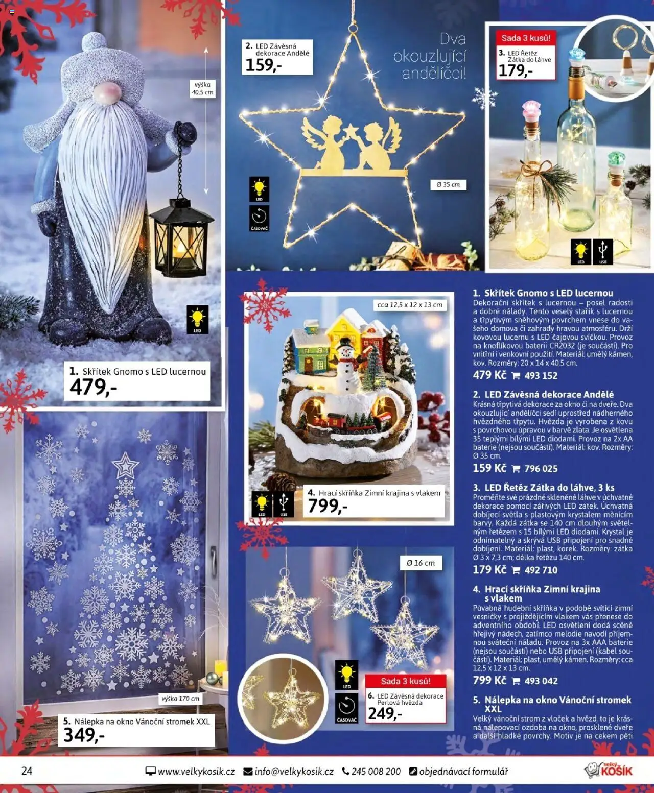 Velký Košík katalog říjen od 01.10.2025 | Strana: 24 | Produkty: Kabel, Lahve, Časovač, LED