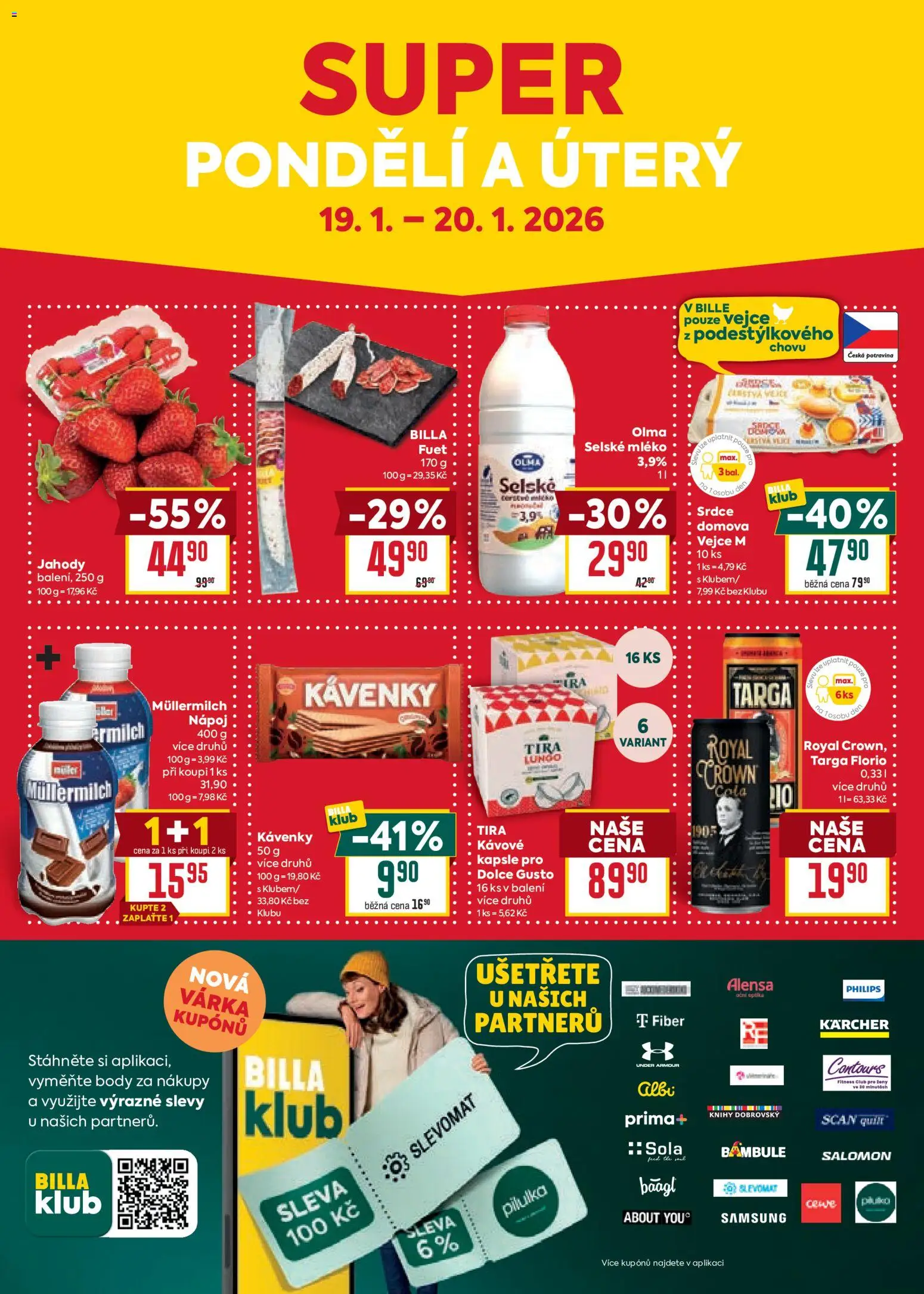 Billa Velký leták od 14.01.2026 | Strana: 36 | Produkty: Kapsle, Fuet, Cola, Müllermilch