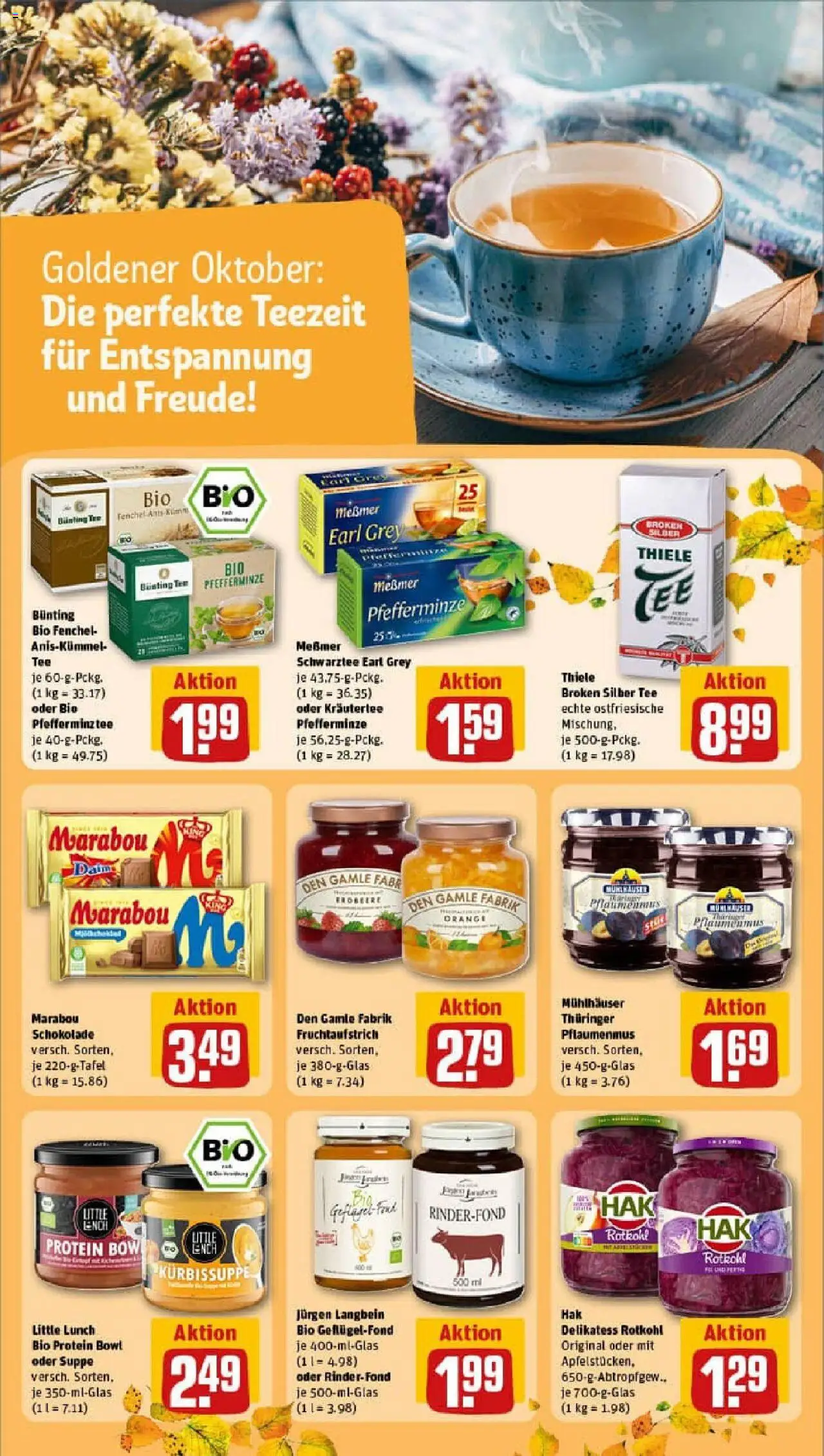 Rewe prospekt Wolfenbüttel	 – gültig ab 06.10.2025 | Seite: 14 | Produkte: Rotkohl, Schokolade, Messmer, Tee