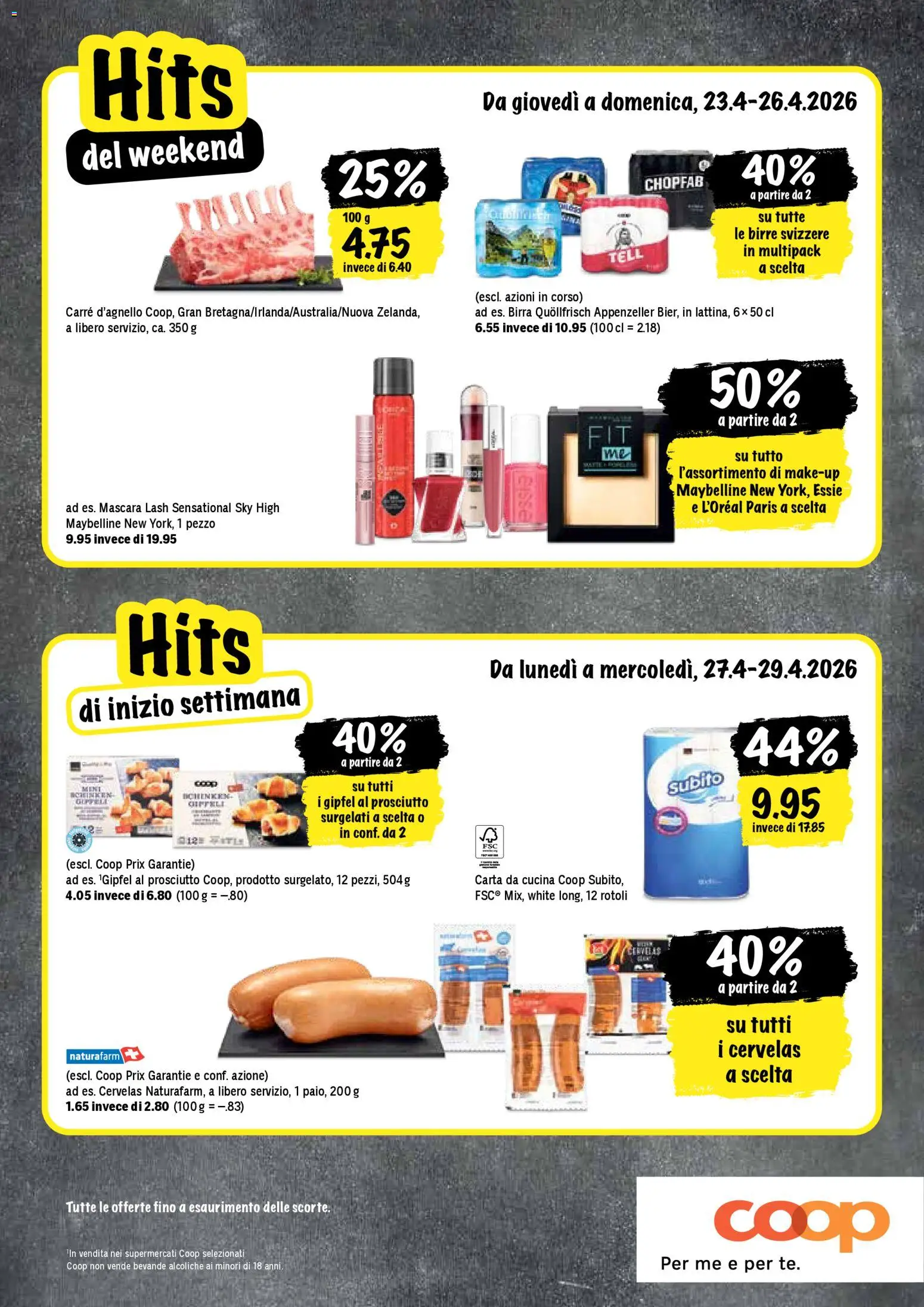 Coop aktionen IT – gültig ab 23.04.2026 | Seite: 20 | Produkte: Make-up, Bier, Mascara