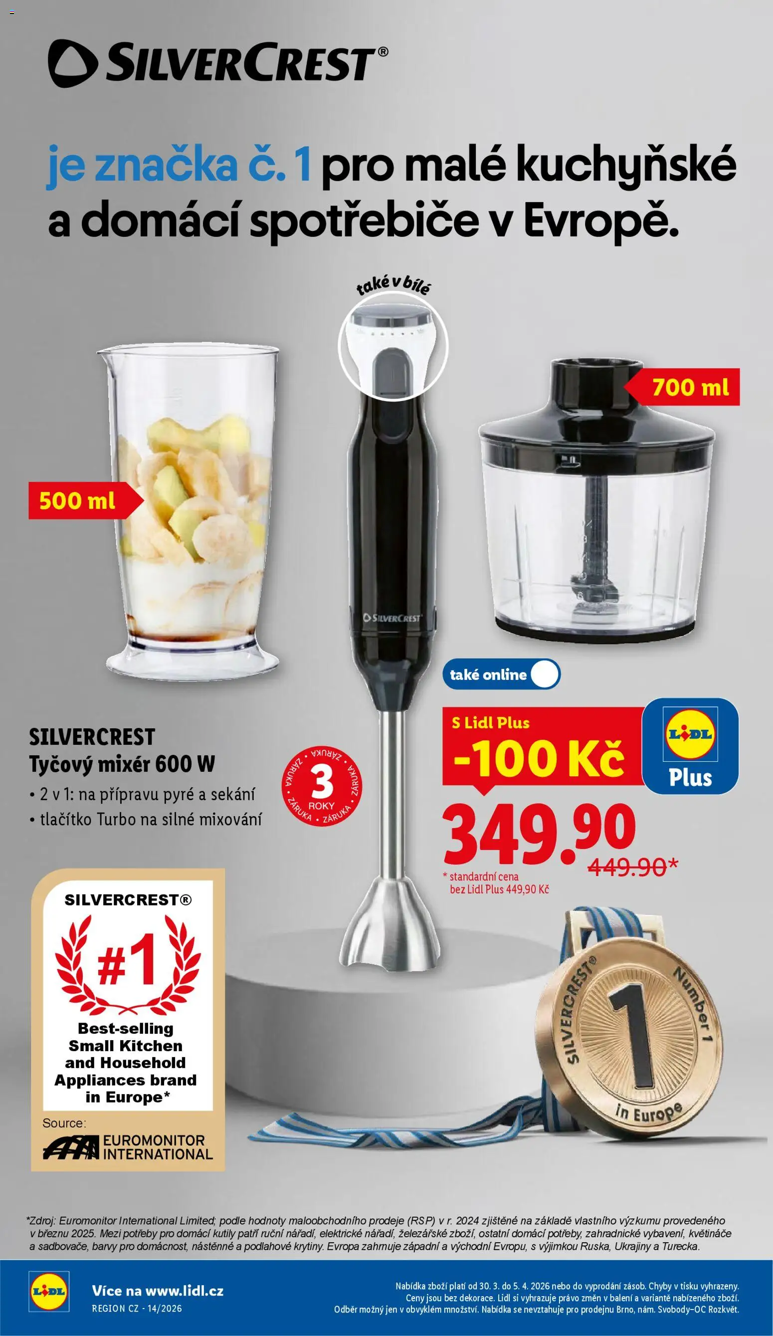 Lidl leták - Spotřební zboží od 30.03.2026 | Strana: 6 | Produkty: Tyčový mixér, Květináče, Mixér, Barvy