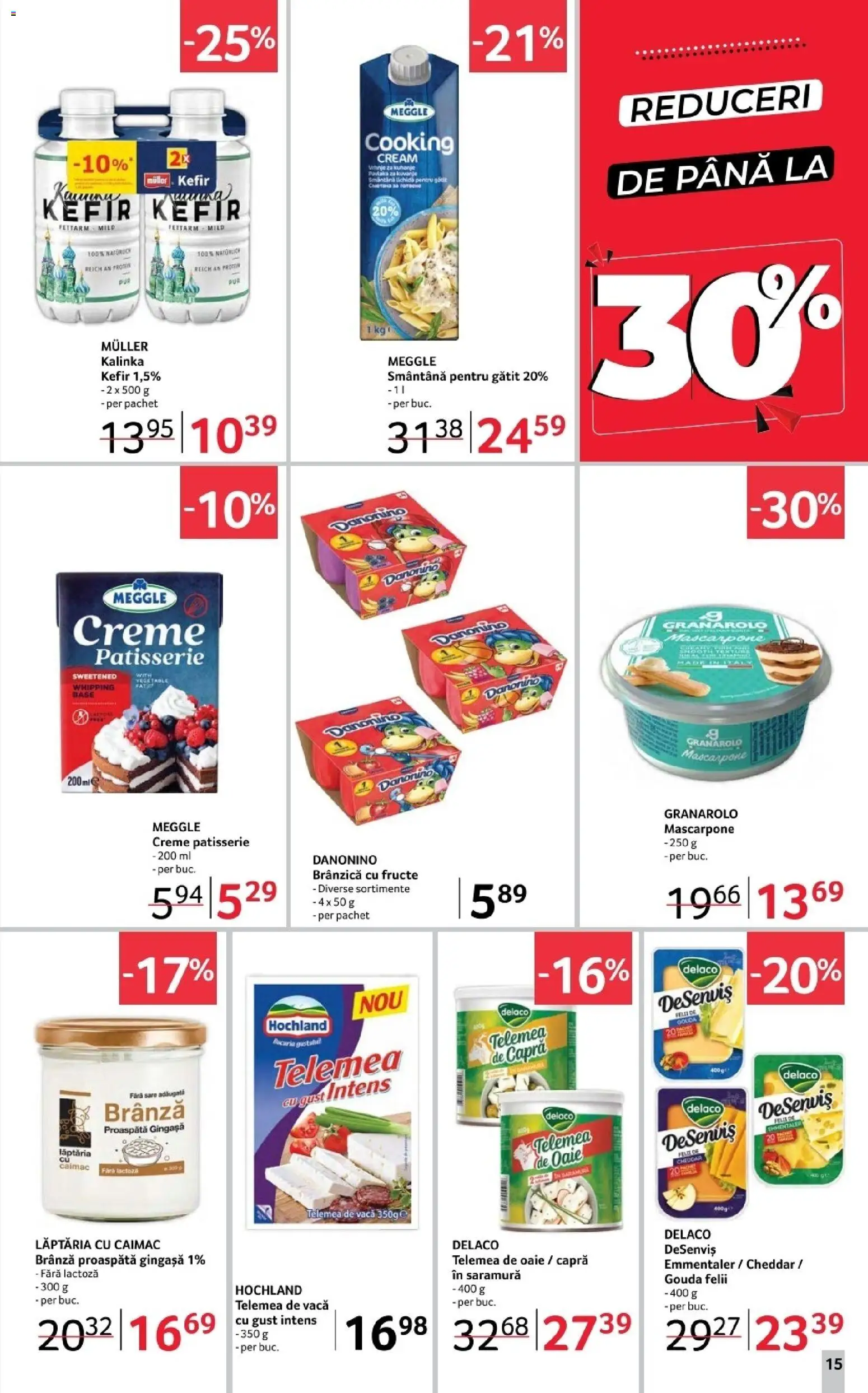Noul catalog Selgros – valabil de la 31.10.2025 | Pagină: 15 | Produse: Brânzică cu fructe, Mascarpone, Fructe, Gouda