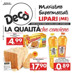 Anteprima del volantino Decò Maxistore, Supermercati - Lipari catalogo valido a partire dal 22.08.2025