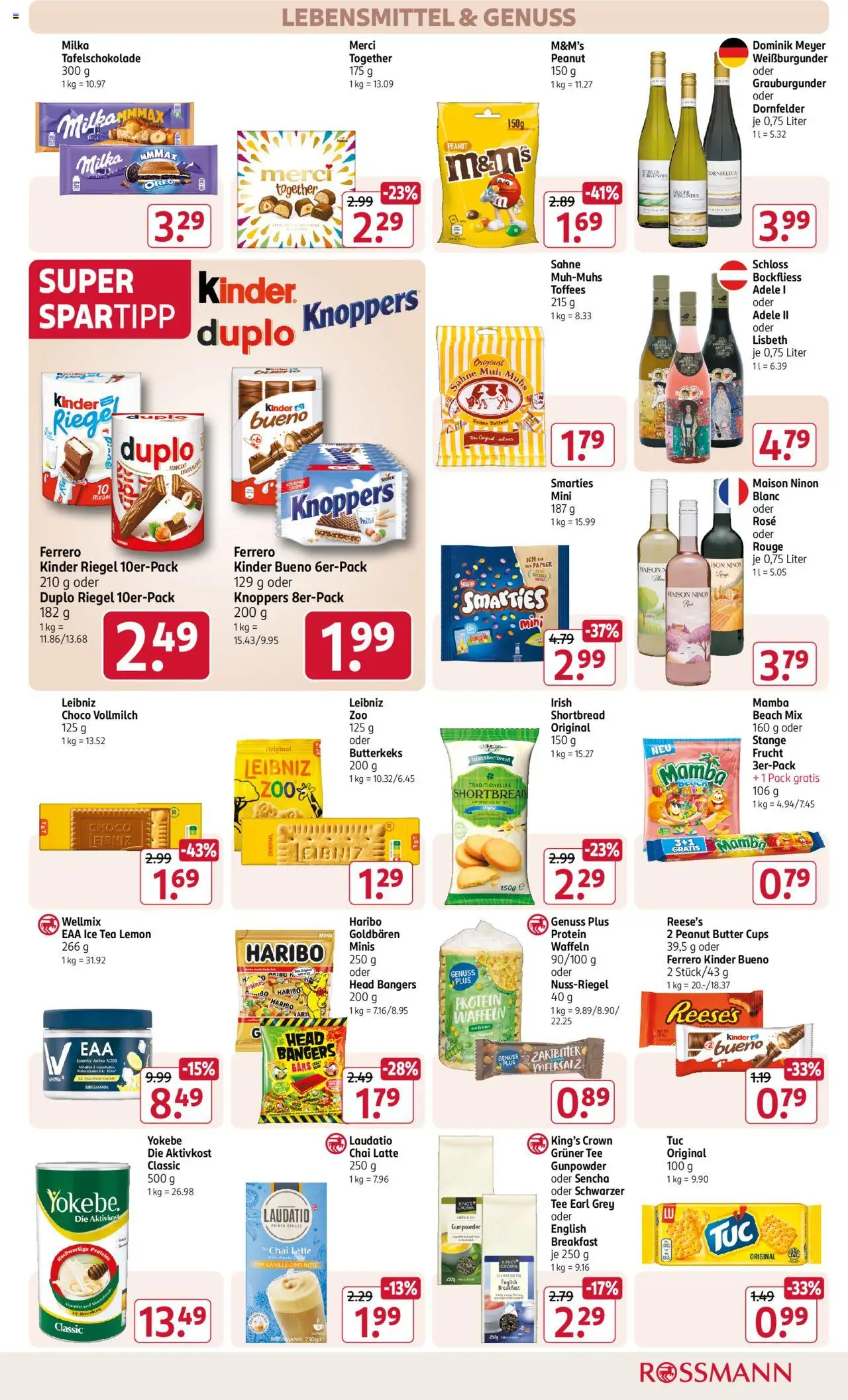 Rossmann Prospekt 	 - gültig ab dem 04.08.2025 | Seite: 9 | Produkte: Butter, Milka, Waffeln, Tee