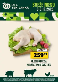 Tekijanka sveže meso - pregled Tekijanka kataloga - važi od 03.12.2025