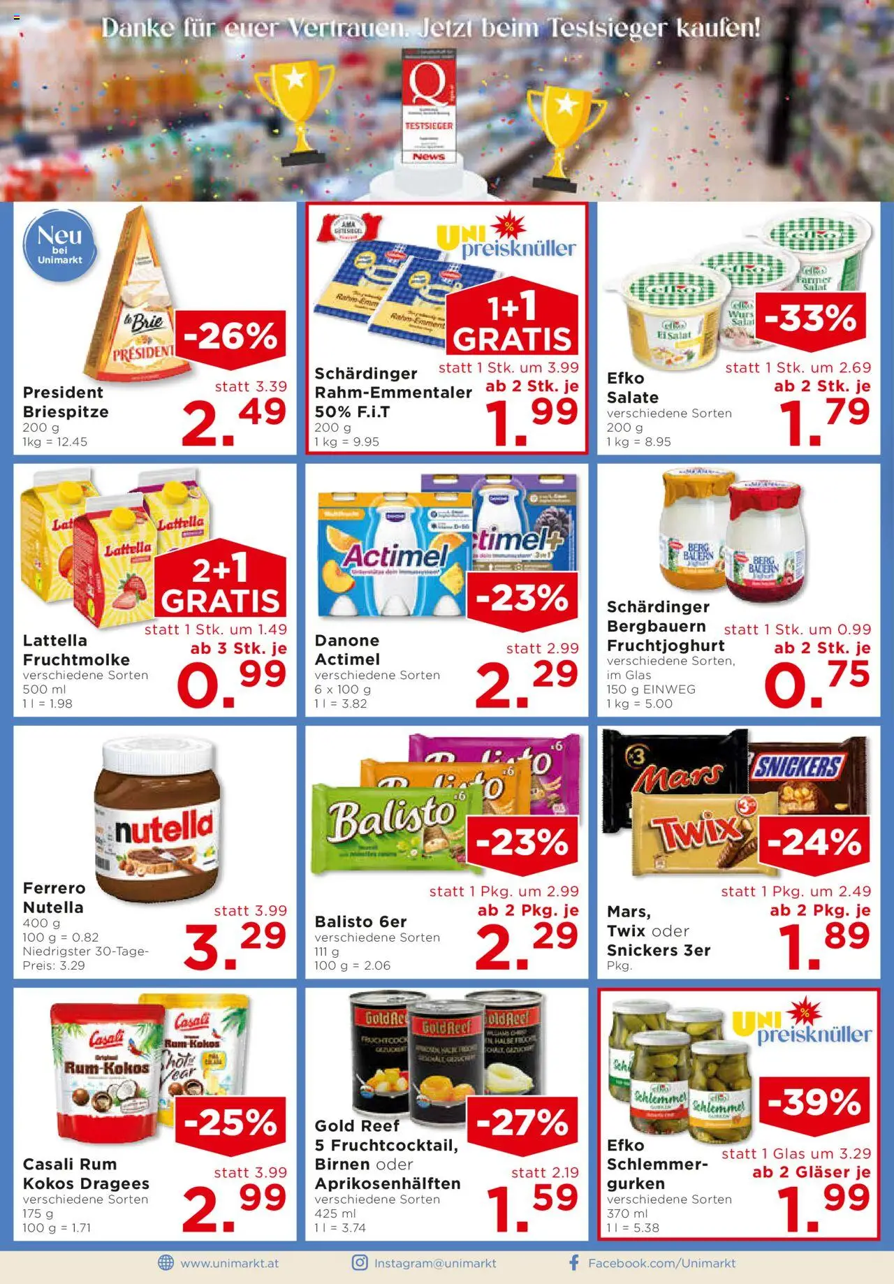 Unimarkt Ost gültig ab 01.10.2025 | Seite: 10 | Produkte: Gurken, Salat
