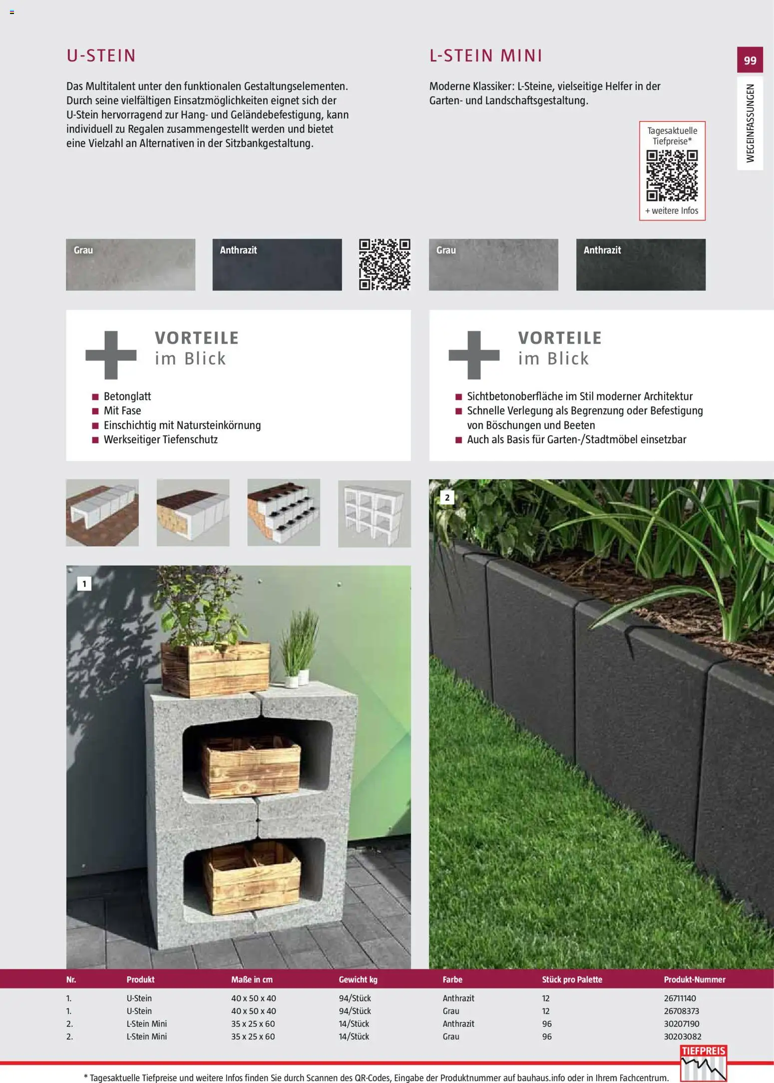 Bauhaus Gartenbaumaterialien gültig ab 01.04.2026 | Seite: 99 | Produkte: Gewicht
