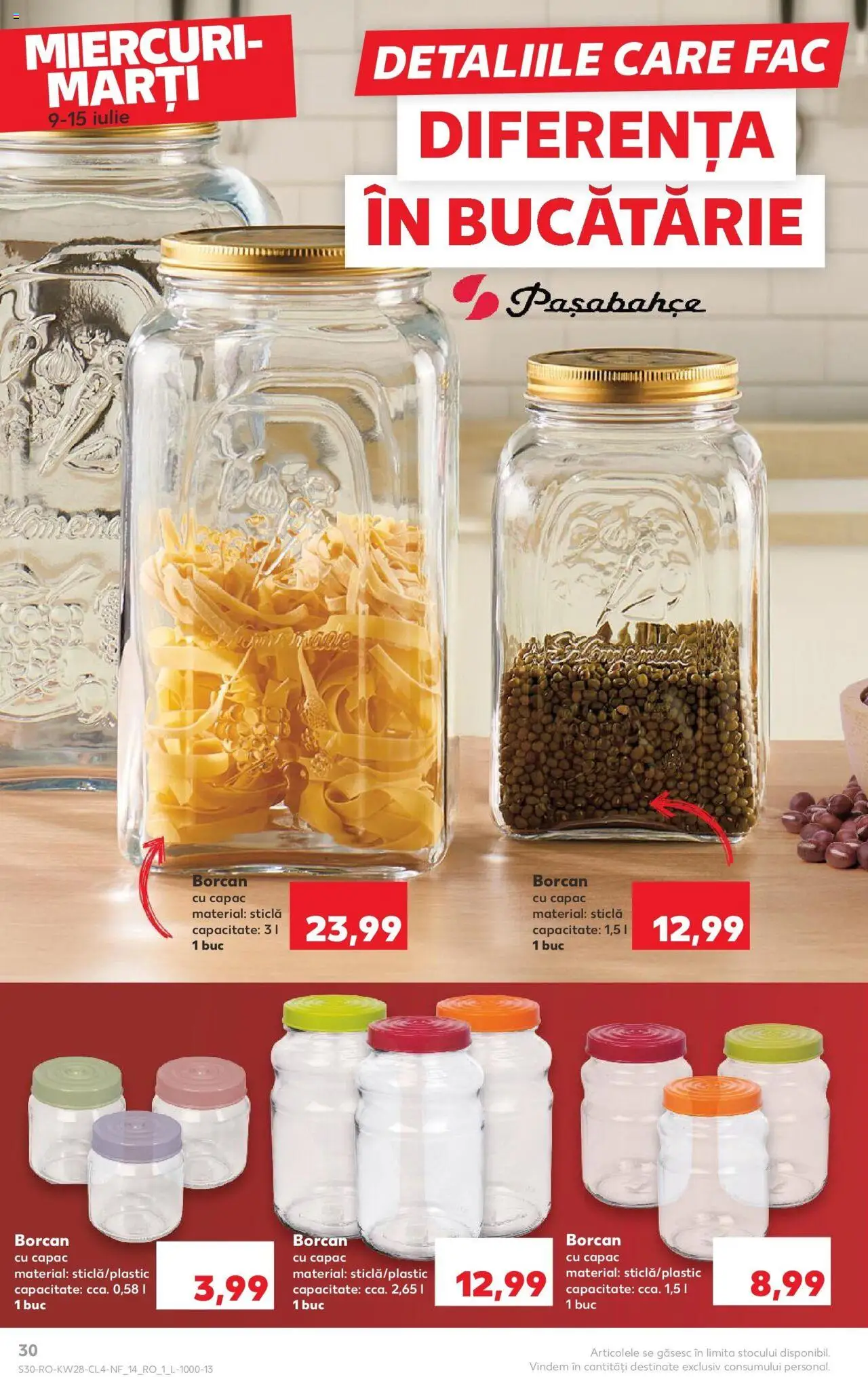 Catalog Kaufland - Galați Nonfood – valabil de la 09.07.2025 | Pagină: 30 | Produse: Bucătărie, Borcan