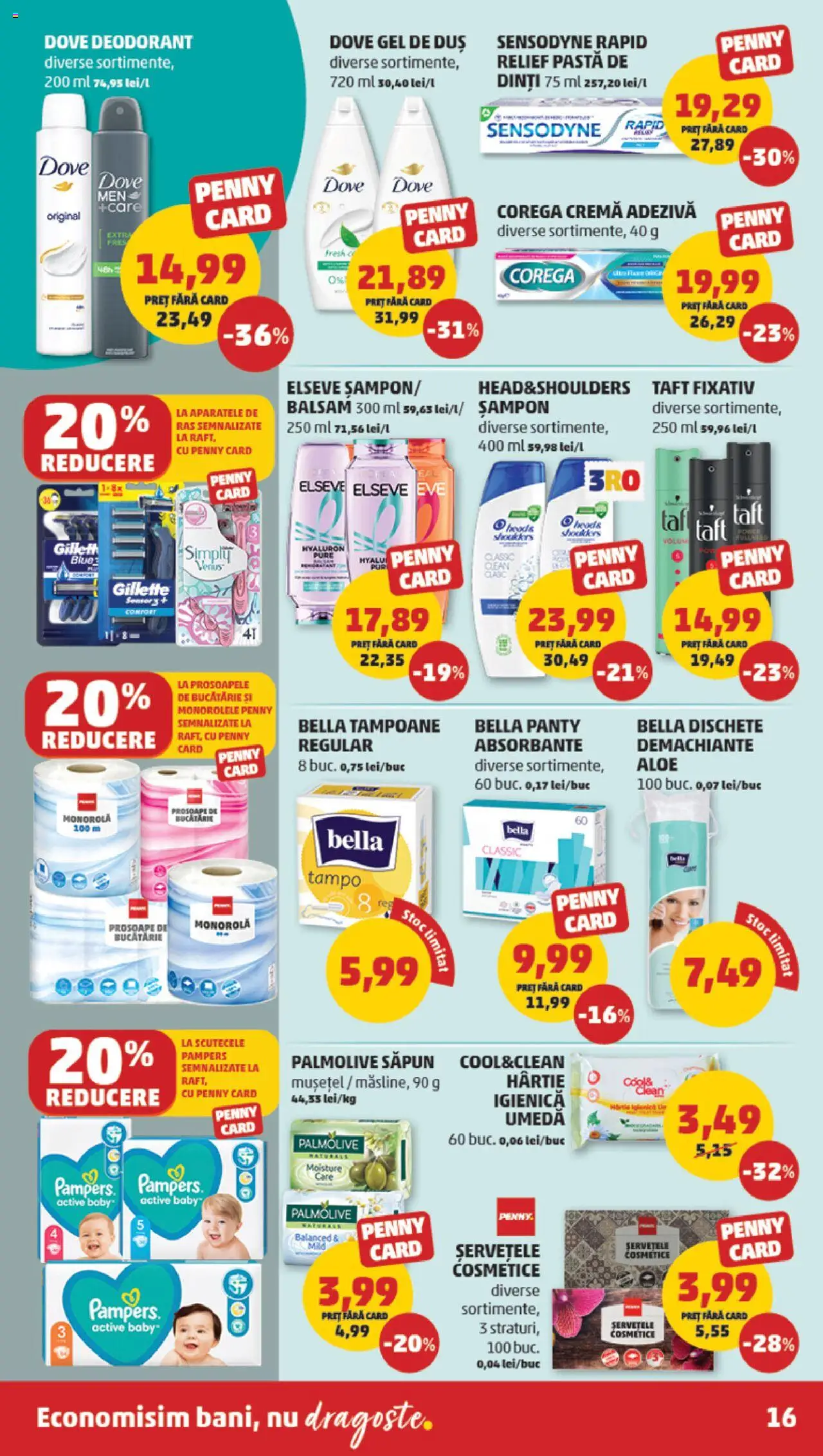 Noul catalog PENNY – valabil de la 08.10.2025 | Pagină: 16 | Produse: Cremă, Deodorant, Pastă de dinți, Tampoane