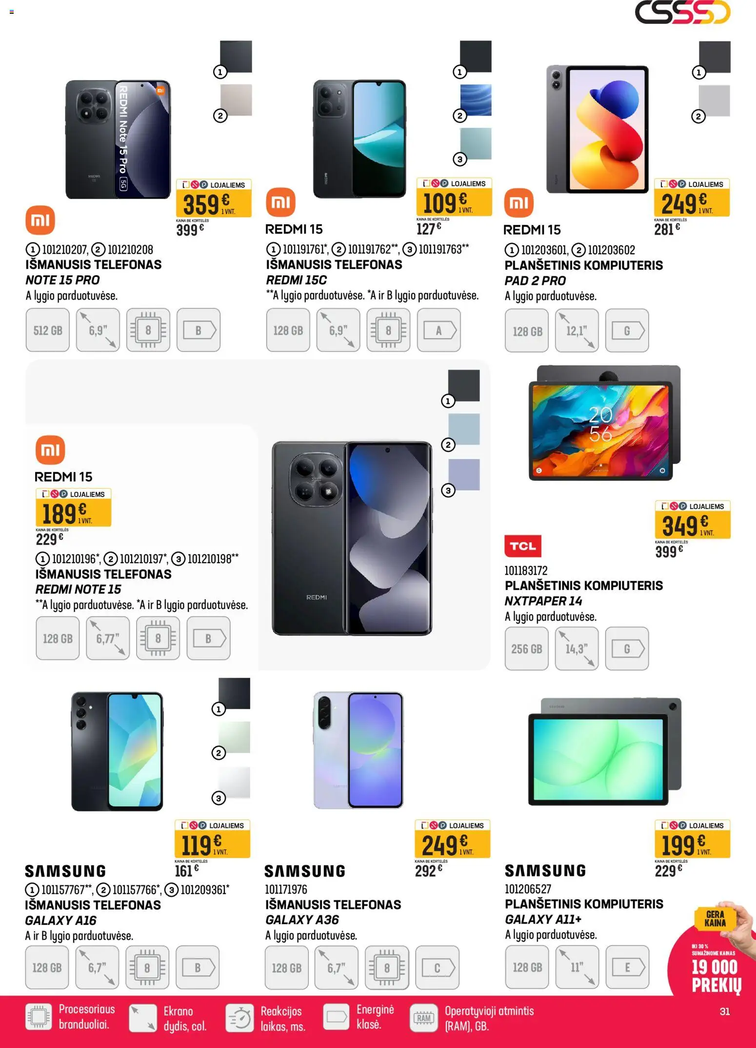 Senukai akcijos nuo 12.03.2026 | Puslapis: 31 | Prekių: Planšetinis kompiuteris, Telefonas, Išmanusis telefonas, Kompiuteris