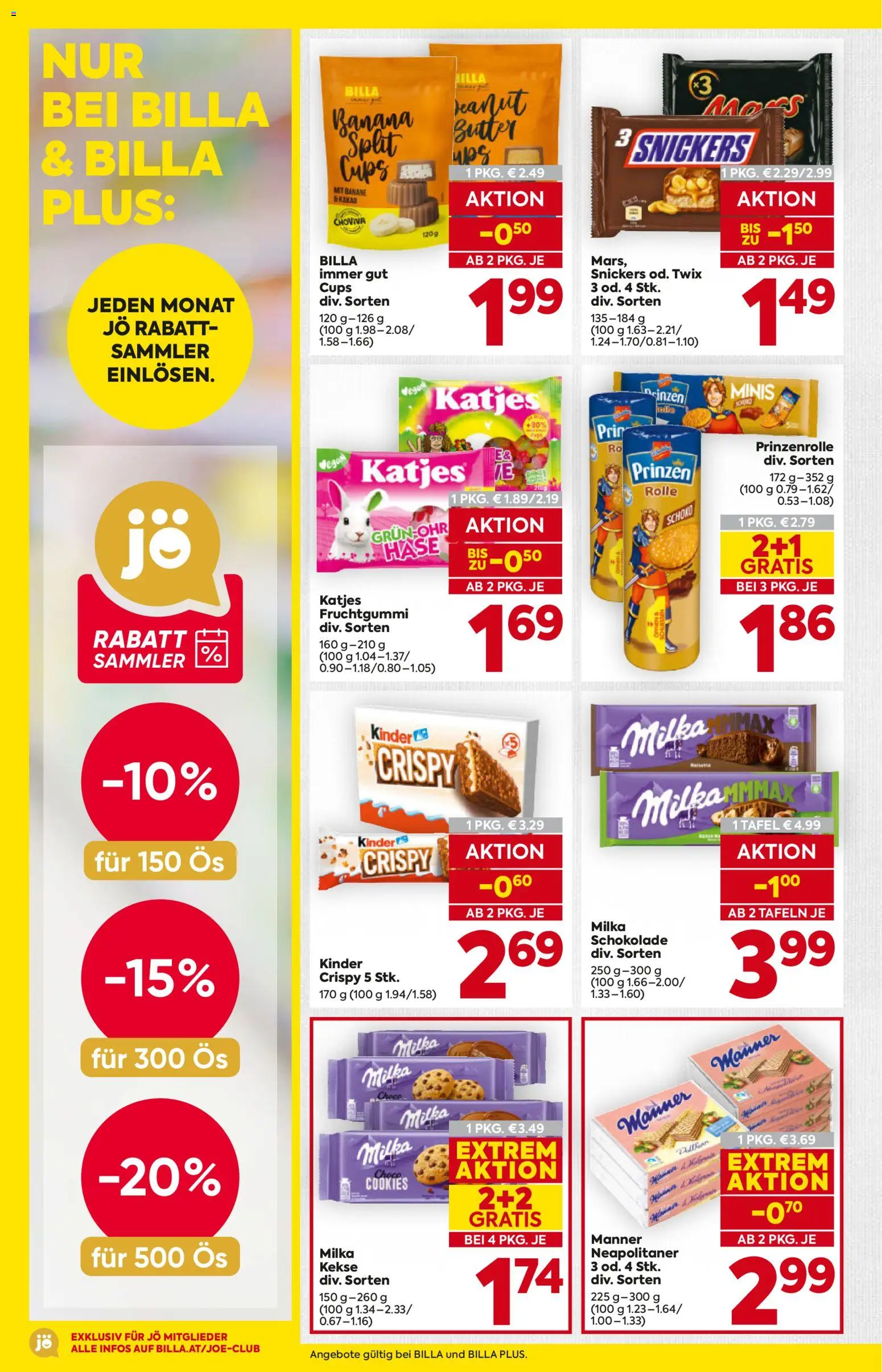 Billa Flugblatt gültig ab 15.01.2026 | Seite: 16 | Produkte: Kekse, Butter, Schokolade