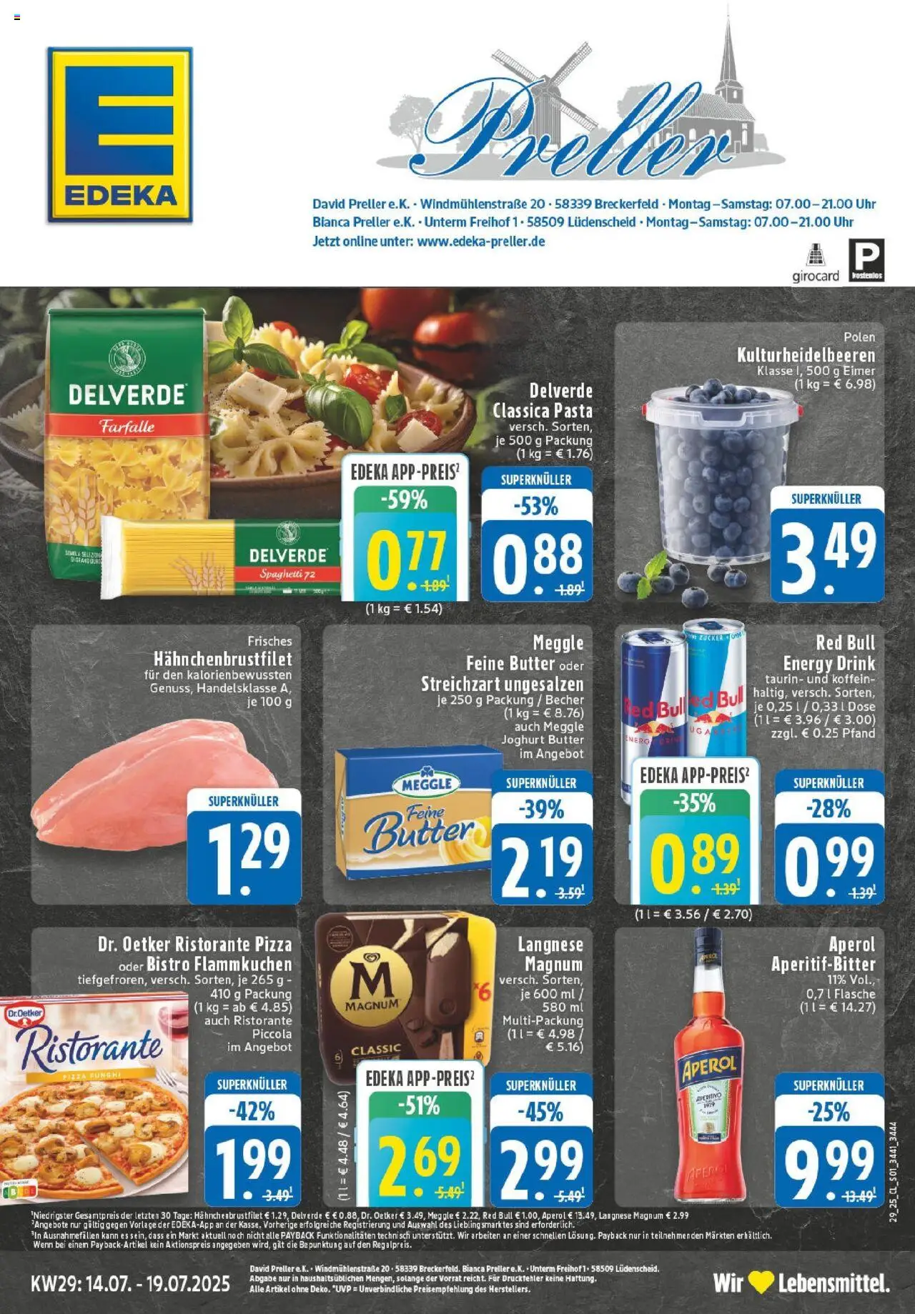 Edeka prospekt Luedenscheid	 - gültig ab dem 14.07.2025 | Seite: 1 | Produkte: Ristorante, Butter, Joghurt, Pasta