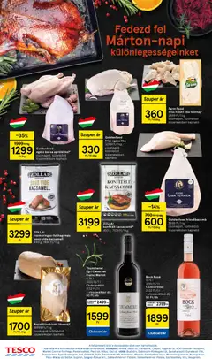 Tesco Hipermarket - Akciós újság  - amely érvényes a következő dátumtól: 30.10.2025 | Oldal: 10 | Termékek: Kacsamell, Liba, Egész kacsa, Libacomb