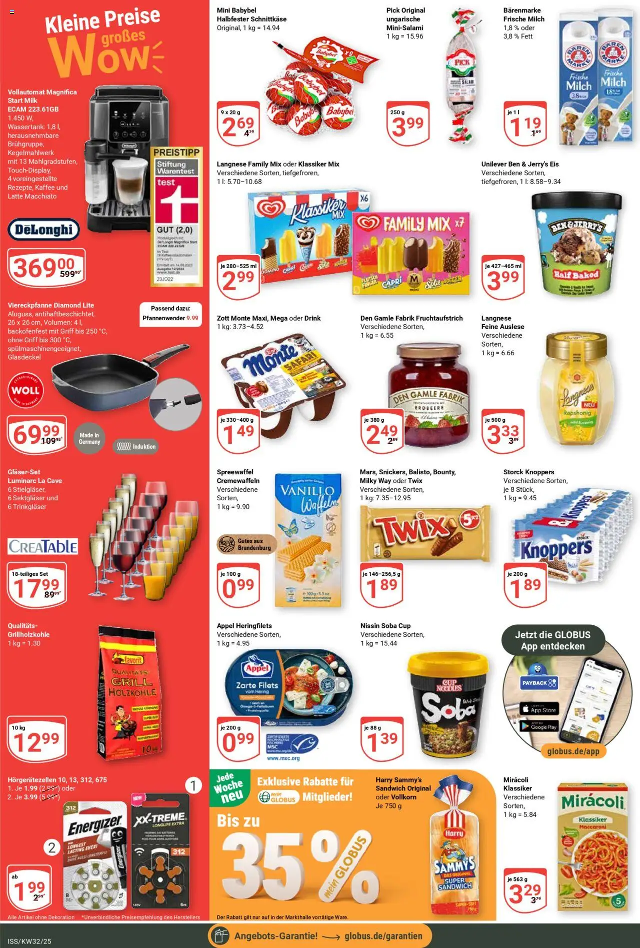 Globus Prospekt 	 - gültig ab dem 04.08.2025 | Seite: 8 | Produkte: Grill, Langnese, Milch, Knoppers