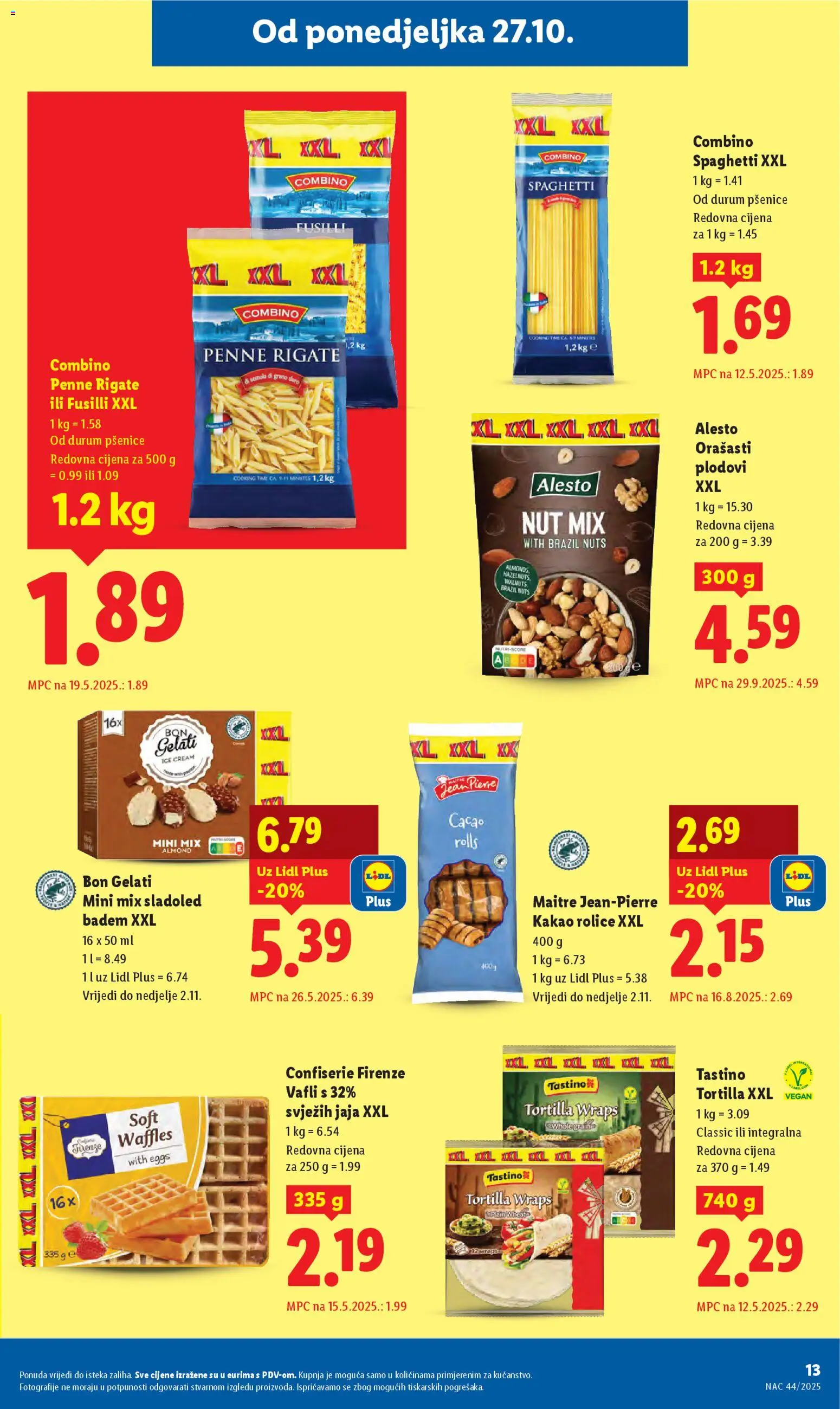 Lidl katalog | vrijedi od 27.10.2025 | Stranica: 13 | Proizvodi: Jaja, Orašasti plodovi, Sladoled, Badem