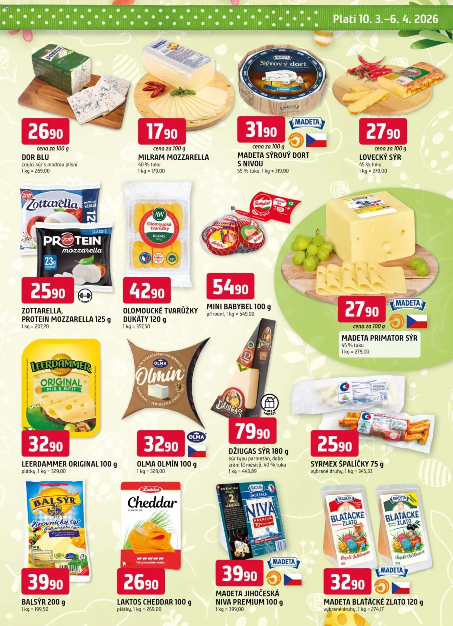 Trefa leták od 18.03.2026 | Strana: 11 | Produkty: Mozzarella, Niva, Protein, Cheddar