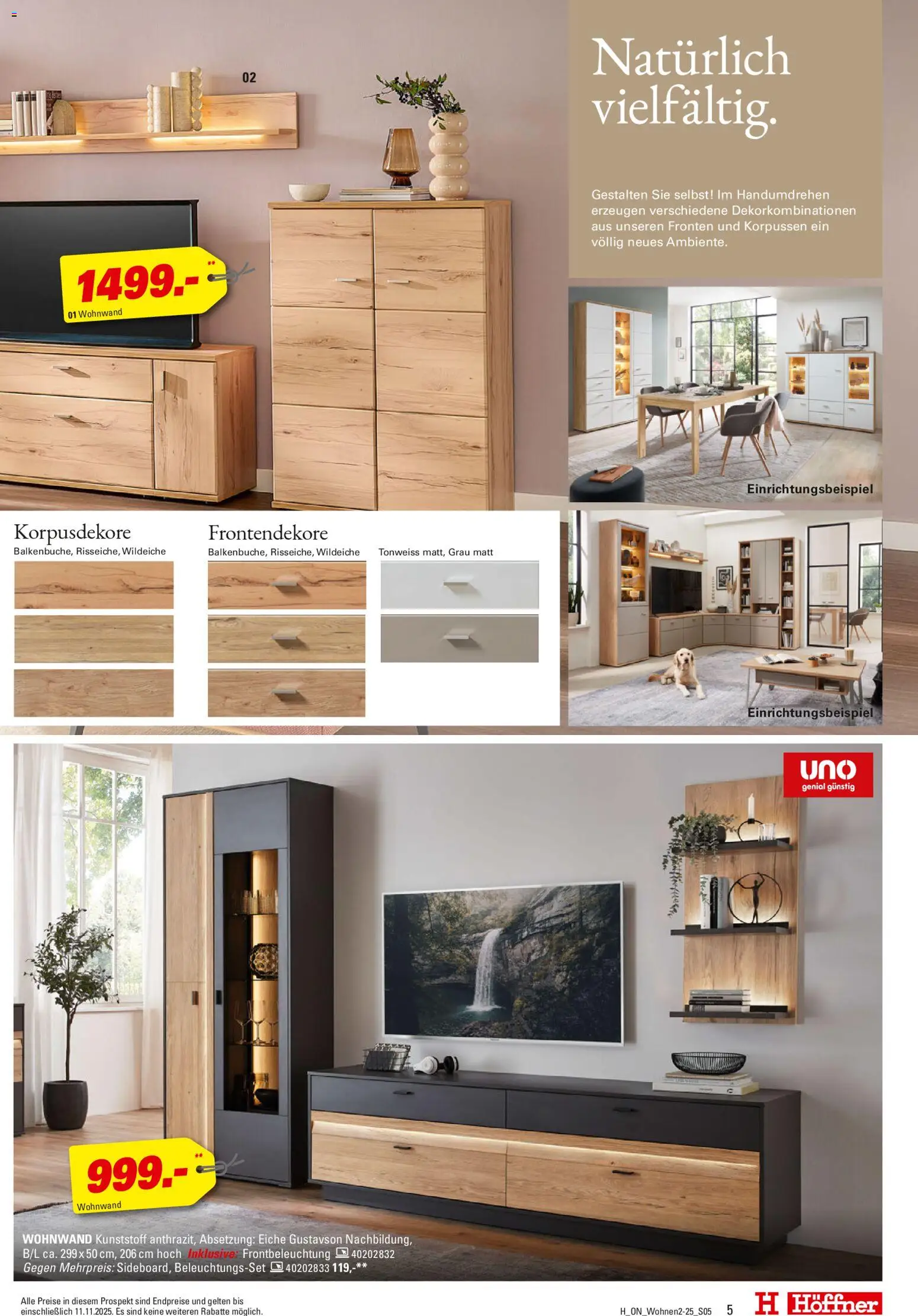 Höffner Wohnen Spezial – gültig ab 29.10.2025 | Seite: 5 | Produkte: Wohnwand