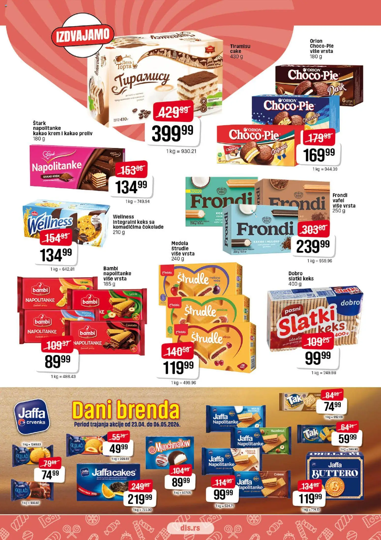 Super DIS katalog - važi od 23.04.2026 | Strana: 13 | Proizvode: Keks, Munchmallow, Čokolada, Napolitanke