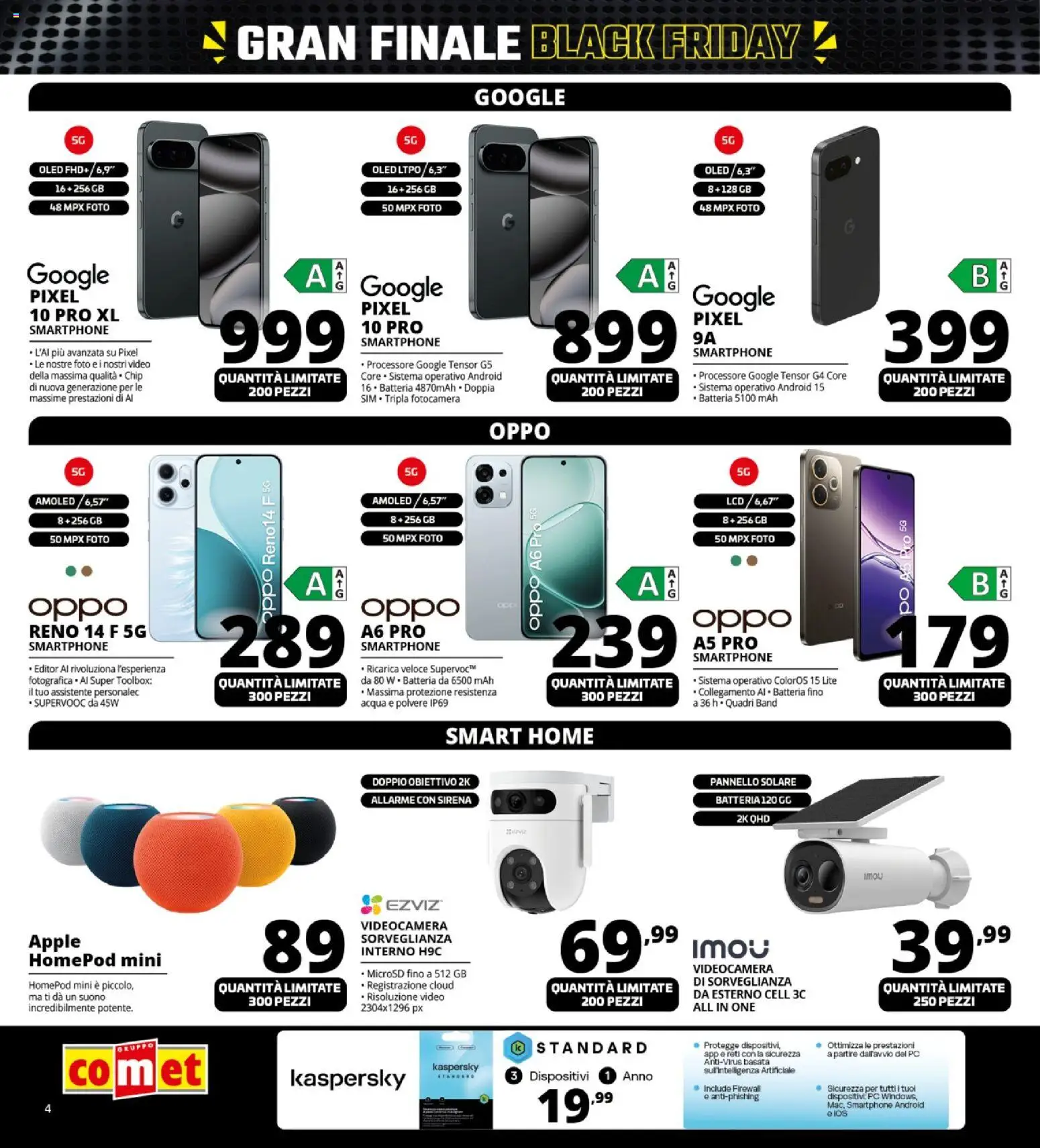 Volantino Comet del 26.11.2025 | Pagina: 4 | Prodotti: Acqua, PC, Videocamera, Fotocamera