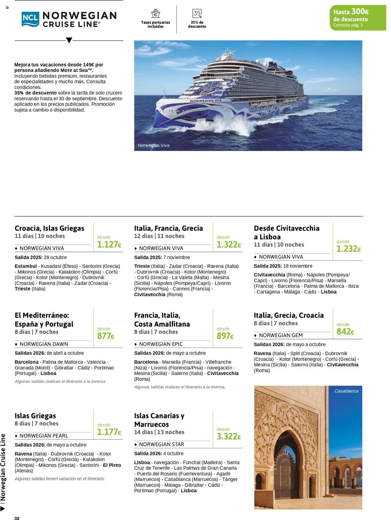 Viajes El Corte Inglés - Crucero Fantástico │ válido desde el 16.09.2025 | Página: 38 | Productos: Navegación