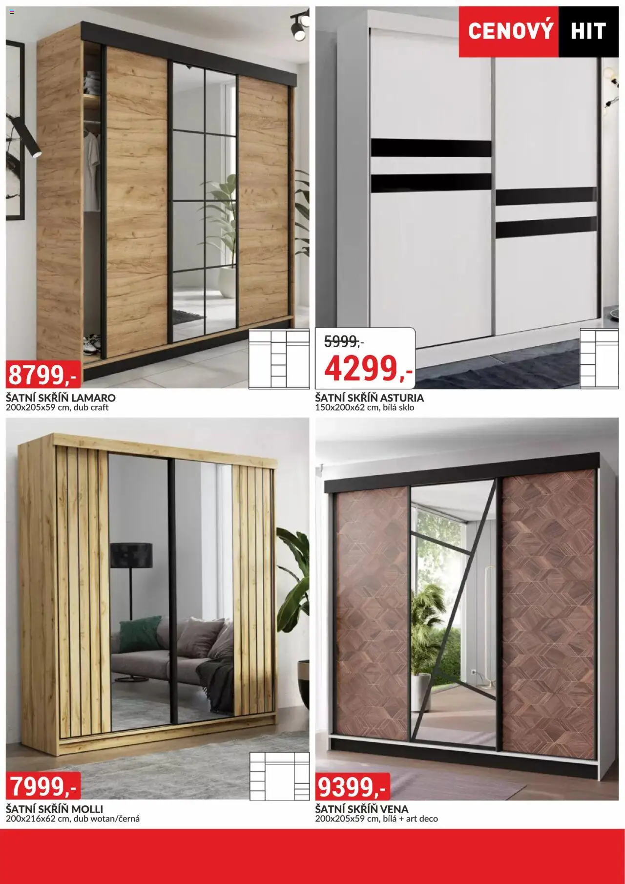 BAUMAX leták - Moderní styl, dostupná cena od 01.08.2025 | Strana: 22 | Produkty: Šatní skříň, Skříň