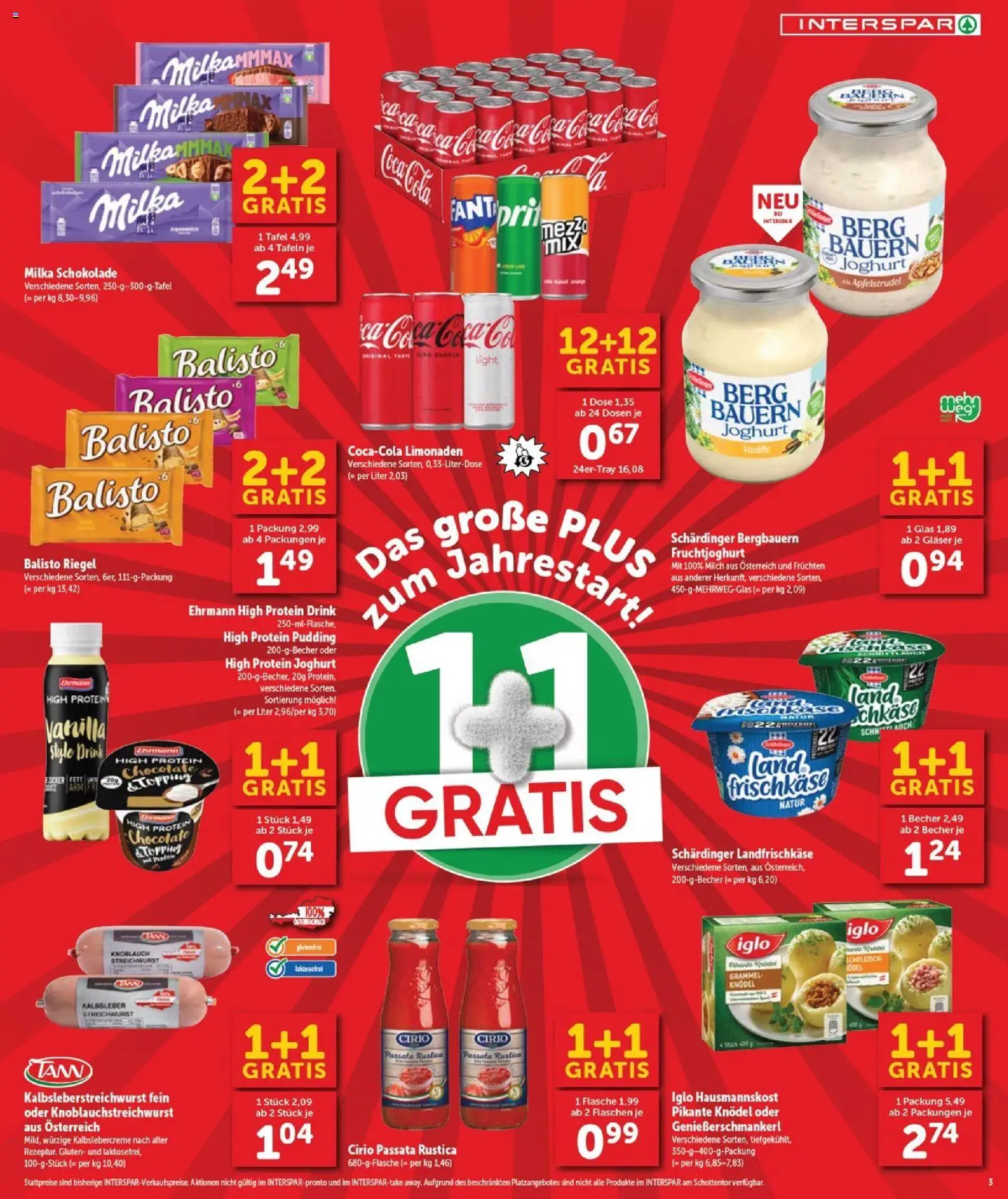Interspar Flugblatt - Burgenland Nord gültig ab 02.01.2026 | Seite: 3 | Produkte: Knoblauch, Milch, Joghurt, Schokolade