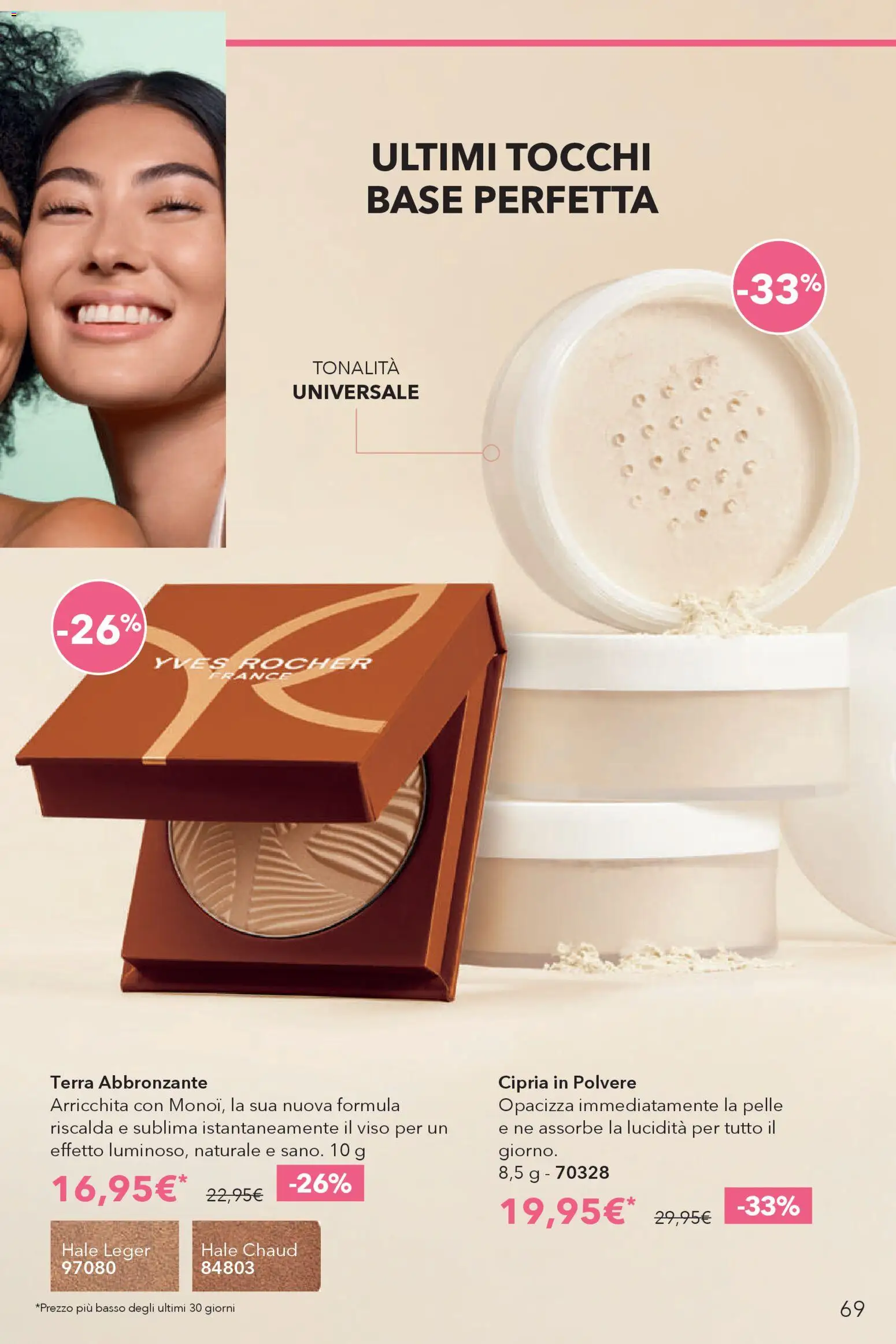 Volantino Yves Rocher del 23.04.2026 | Pagina: 69 | Prodotti: Terra abbronzante, Cipria, Terra