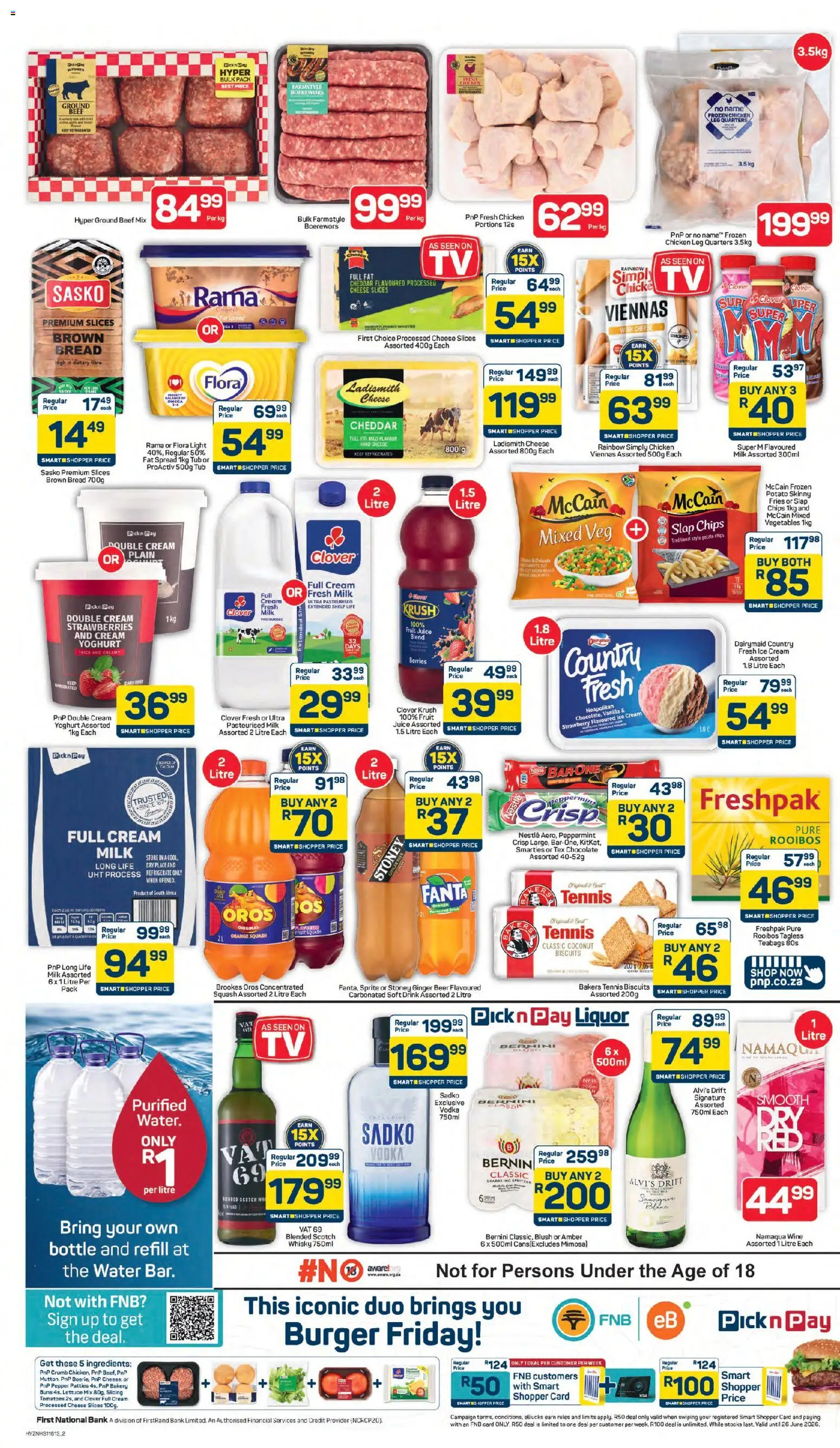 New Pick n Pay catalogue – valid from 09.04.2026 | Page: 2 | Products: Buns, Milk, Strawberries, Pepper
