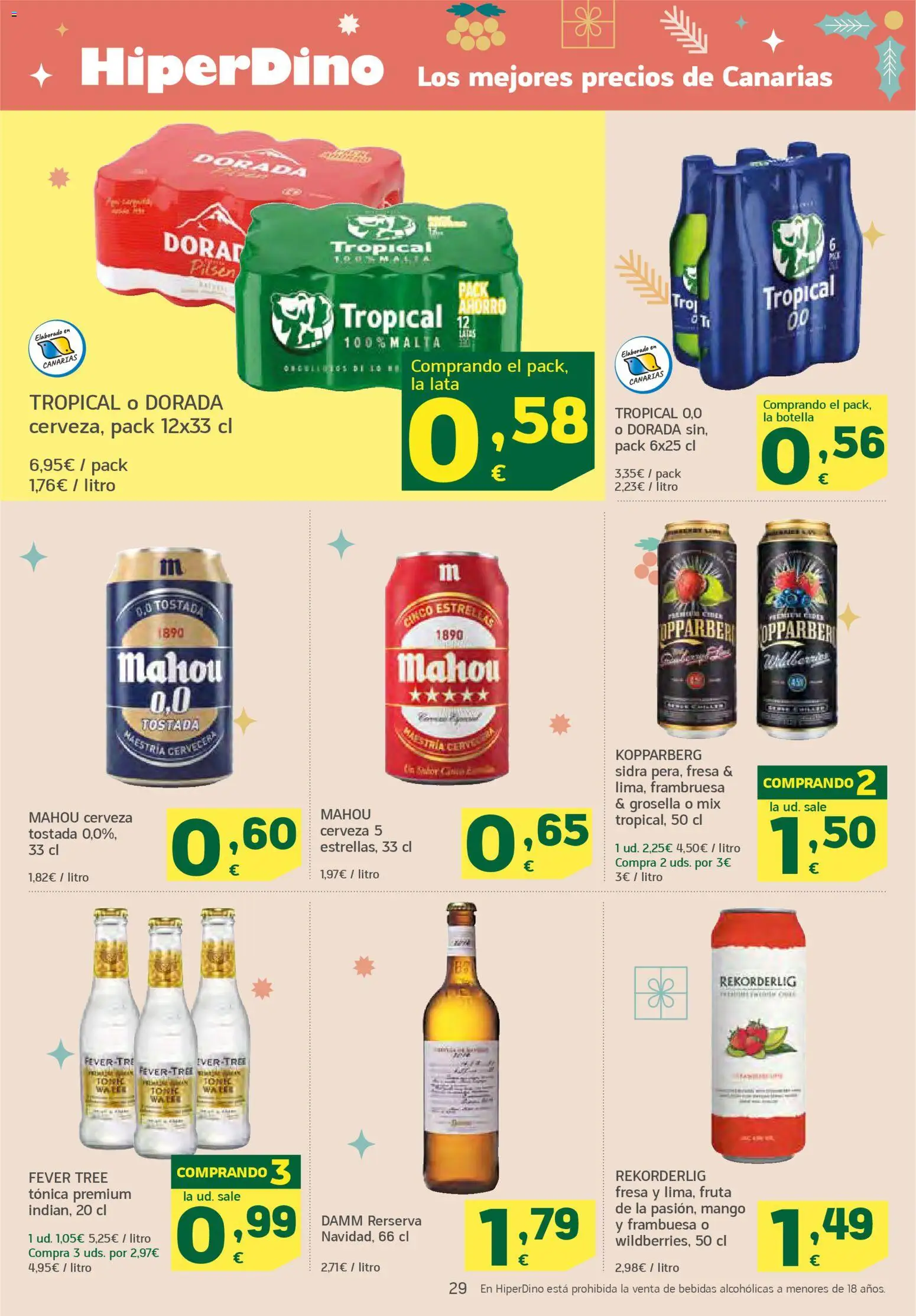 HiperDino folleto │ válido desde el 18.12.2025 | Página: 29 | Productos: Cerveza, Ρούτερ