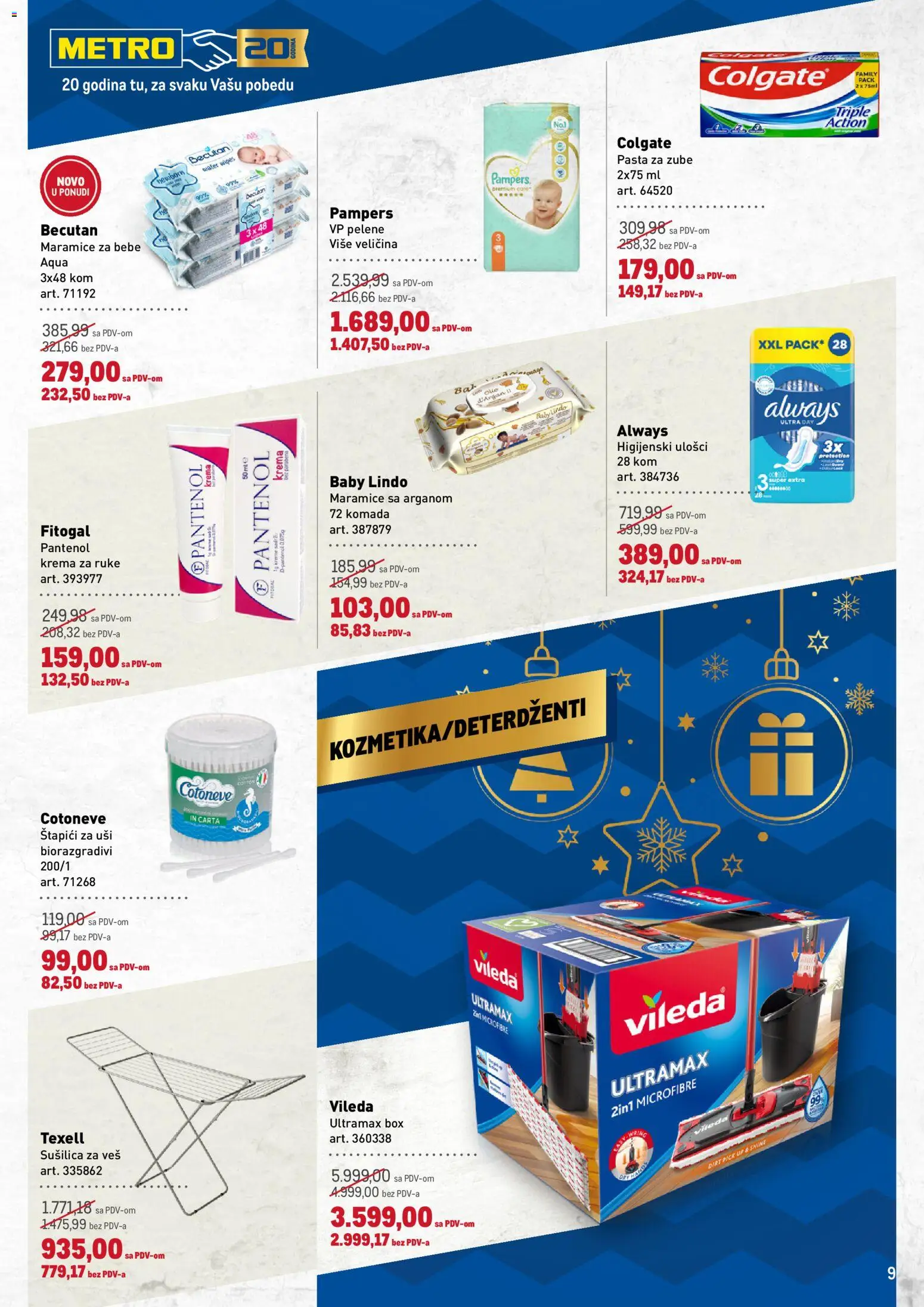 Metro katalog - važi od 27.11.2025 | Strana: 9 | Proizvode: Krema, Vileda, Krema za ruke, Pasta za zube
