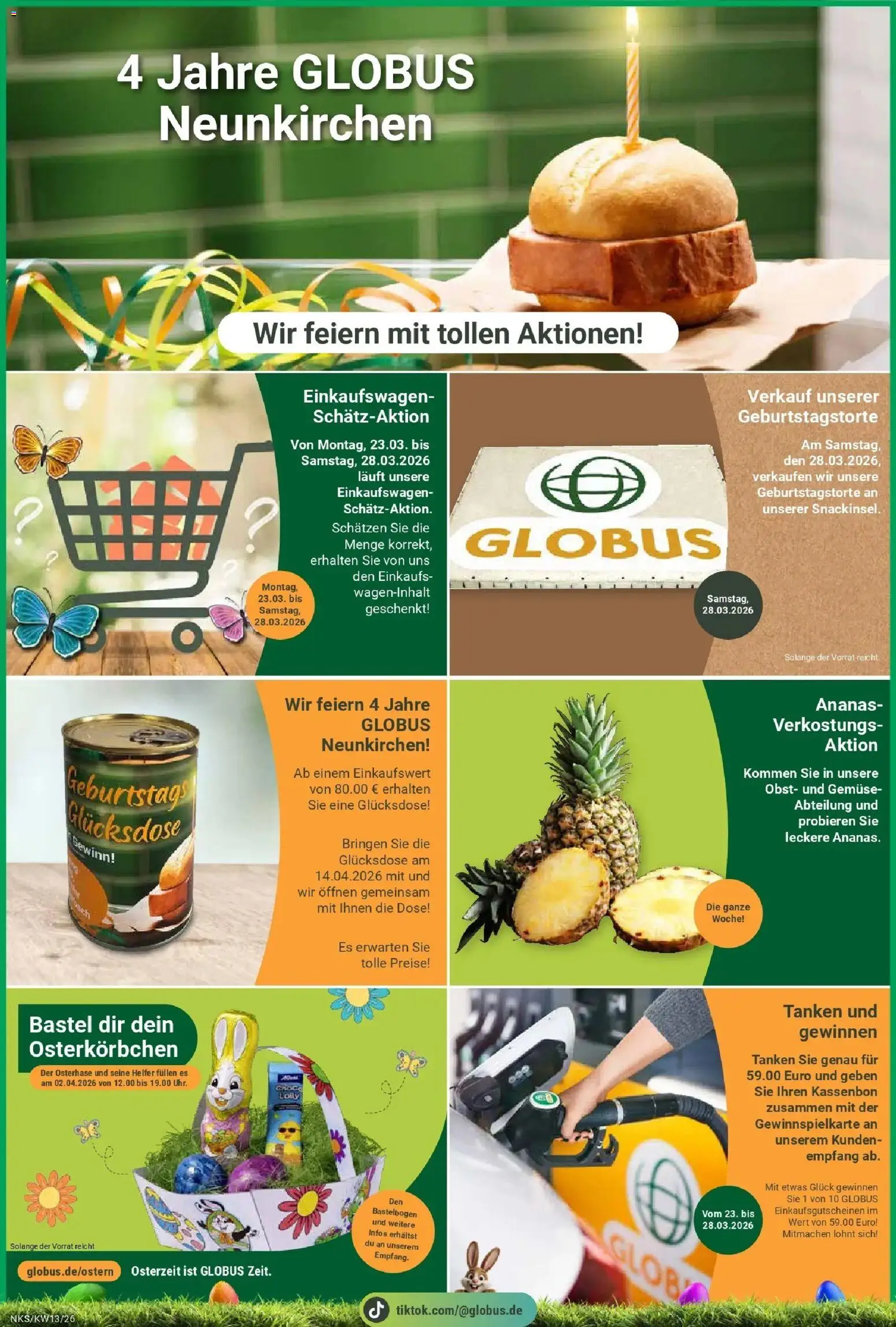 Globus prospekt Neunkirchen	 – gültig ab 23.03.2026 | Seite: 4 | Produkte: Ananas, Gemüse, Obst