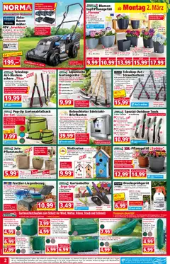Norma Flugblatt ab 02.03.2026 gültig | Seite: 2 | Produkte: Tasche, Rasenmäher