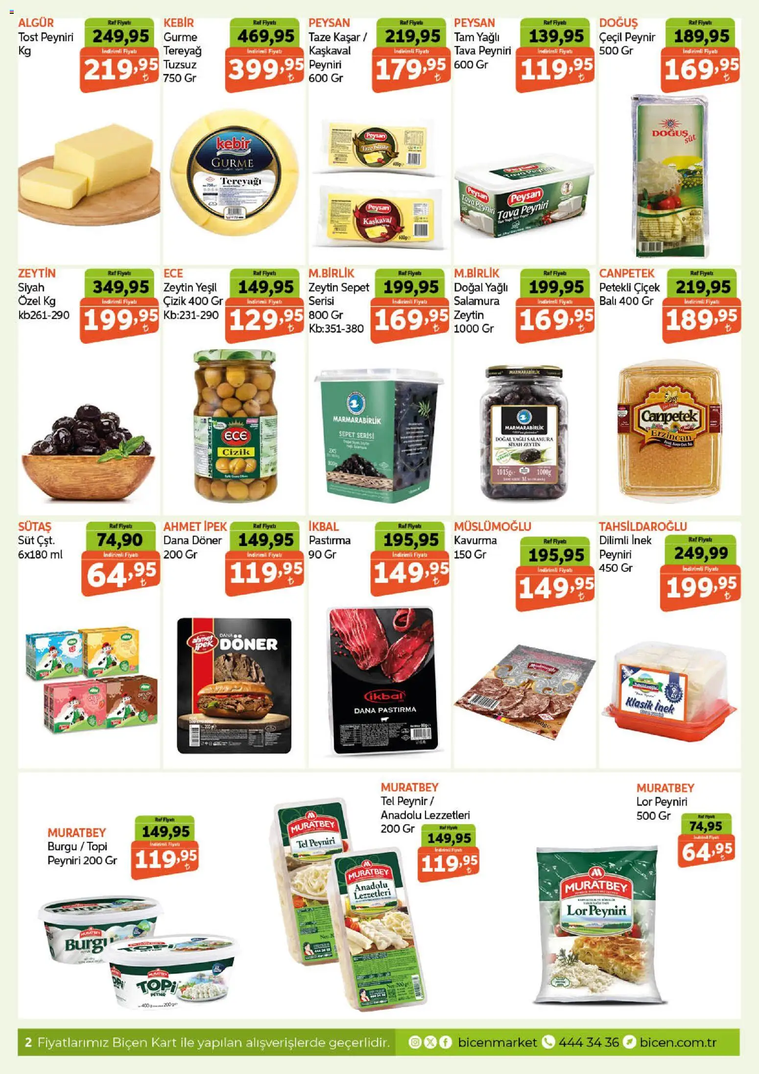 Biçen Market Katalog - 05.11.2025 tarihinden itibaren geçerlidir | Sayfa: 2 | Ürünler: Raf, Sepet, Tereyağı, Peynir