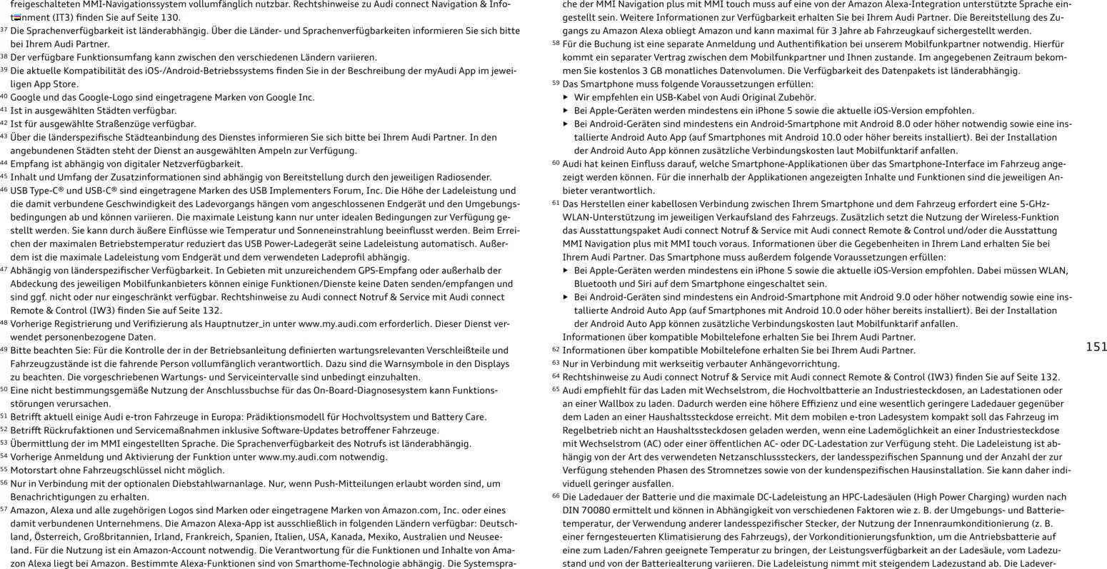 Audi Prospekt 	 – gültig ab 28.10.2025 | Seite: 151 | Produkte: USB, Navigation, Iphone, Smartphone