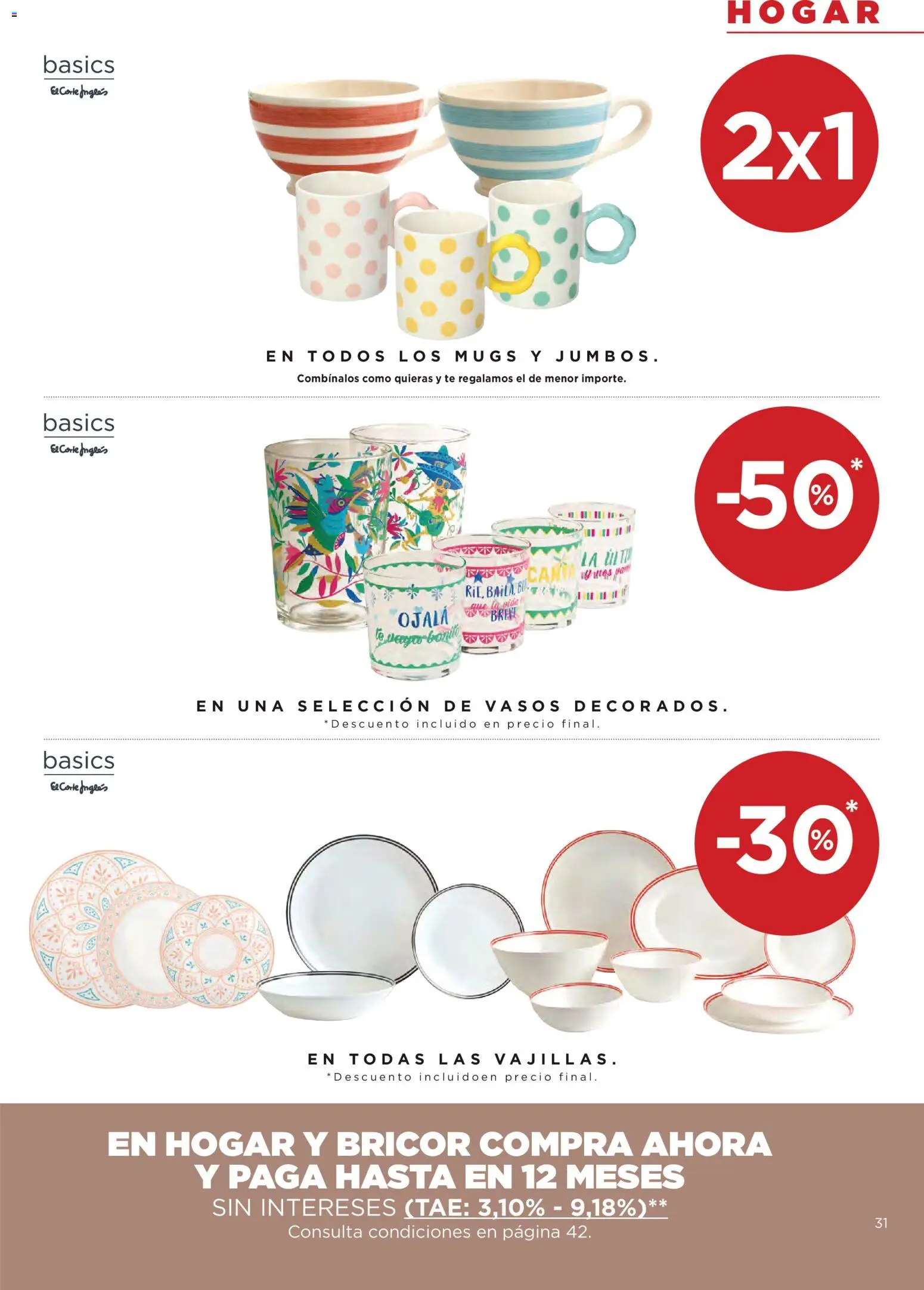 Hipercor catálogo │ válido desde el 12.03.2026 | Página: 31 | Productos: Vasos, Té