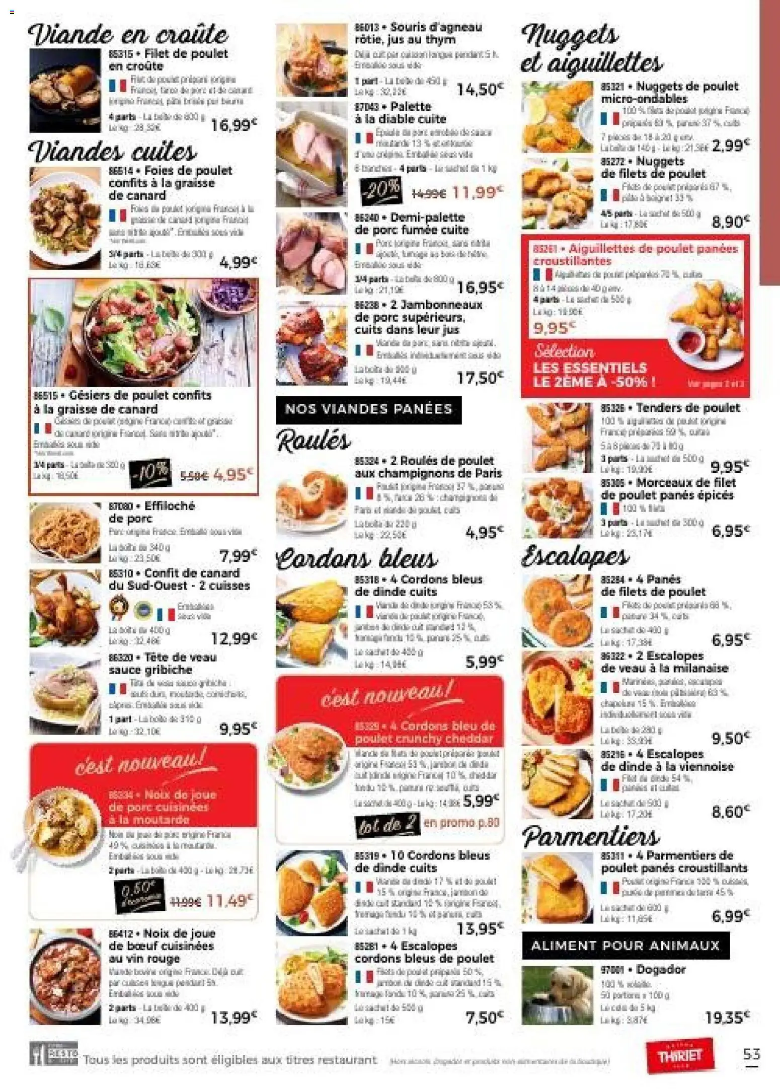 {H1} | Page: 53 | Produits: Joue de porc, Moutarde, Viande, Jus