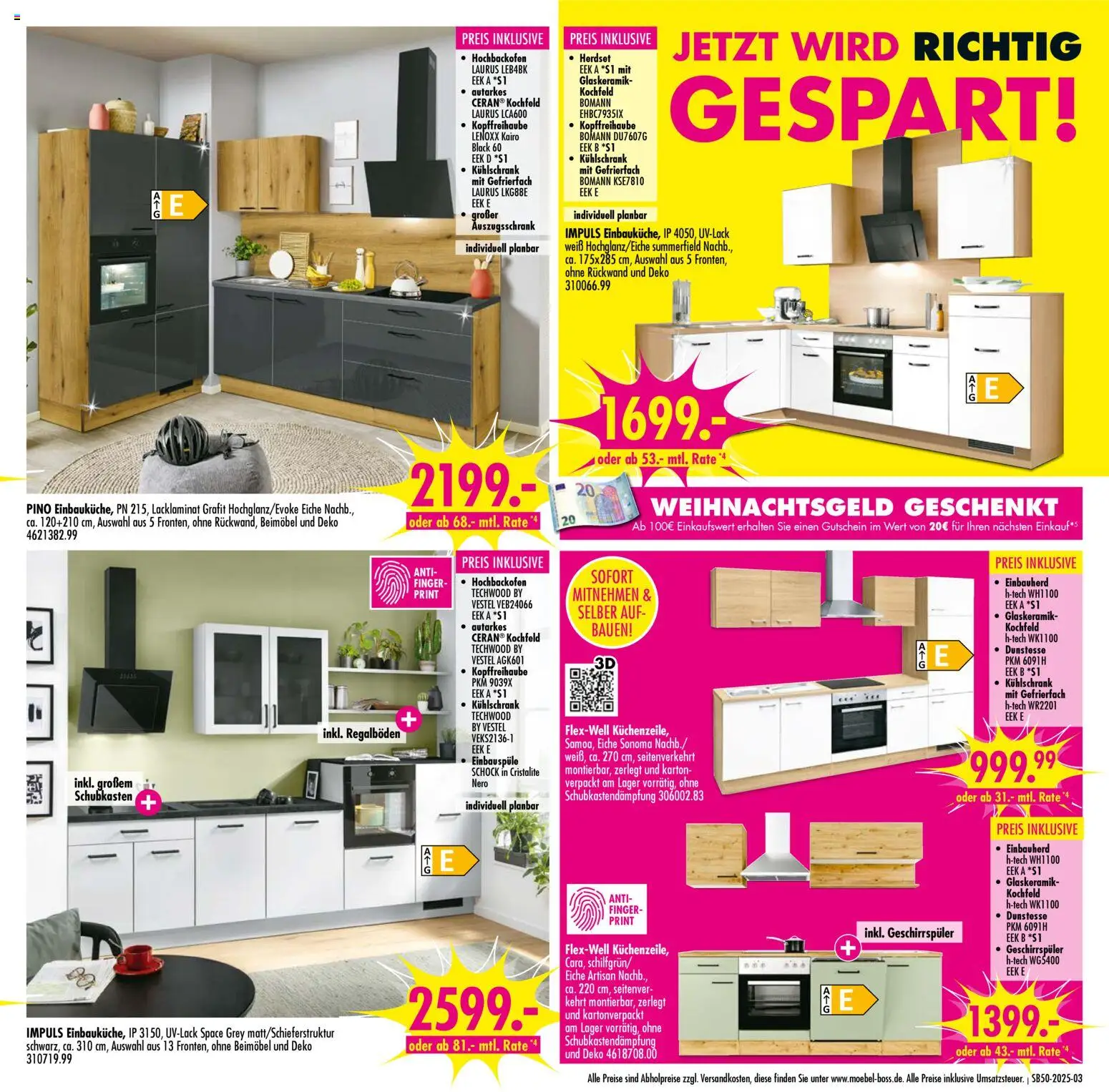 SB Möbel Boss Prospekt Berlin-Mahlsdorf	 – gültig ab 06.12.2025 | Seite: 3 | Produkte: Geschirrspüler, Kühlschrank, Kochfeld