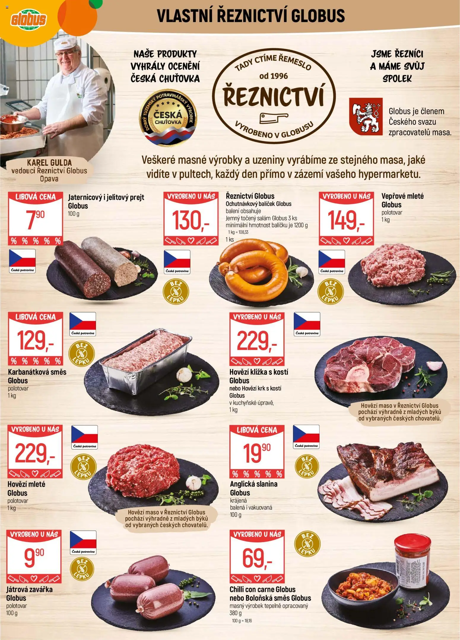 Globus leták - Opava od 02.01.2026 | Strana: 5 | Produkty: Salám, Hovězí maso, Točený salám, Slanina