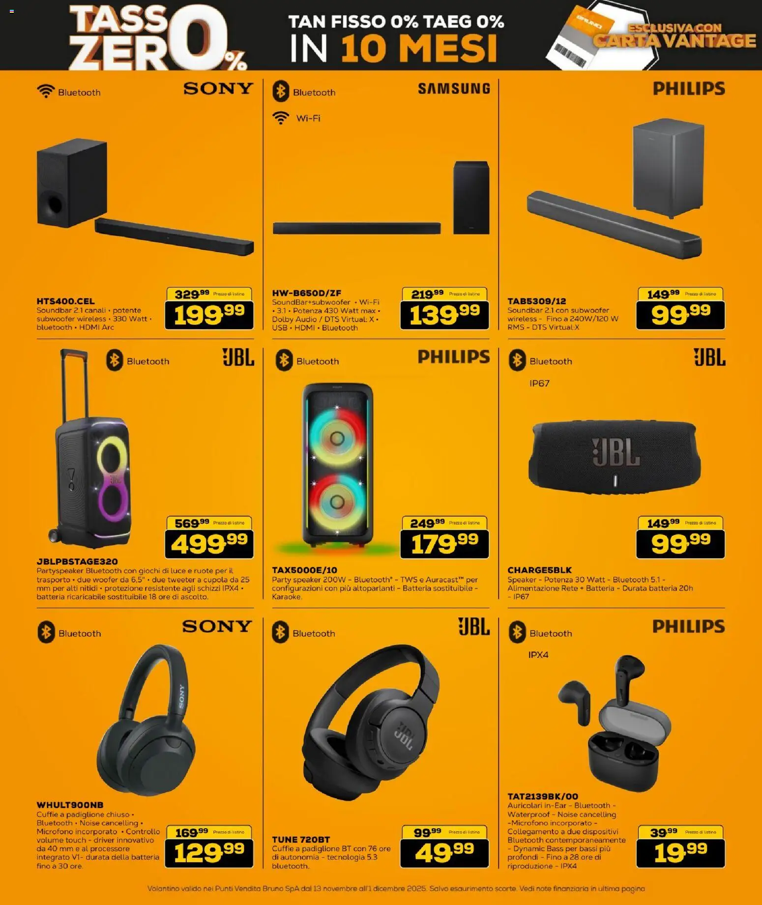 Volantino BRUNO del 13.11.2025 | Pagina: 30 | Prodotti: Soundbar, Audio, Speaker, Batteria