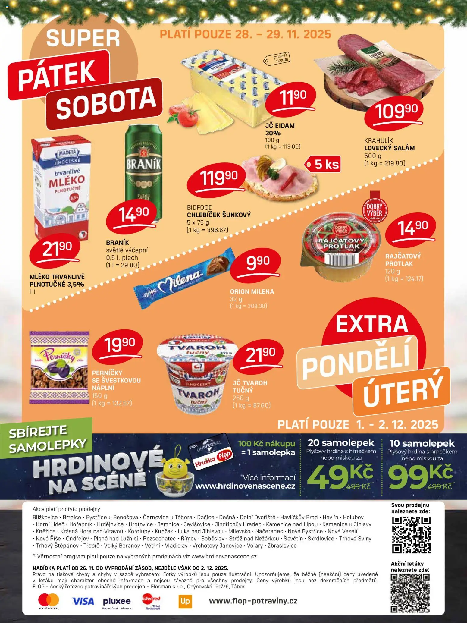 Flop leták od 26.11.2025 | Strana: 12 | Produkty: Rajčatový protlak, Mléko, Perníčky, Lovecký salám