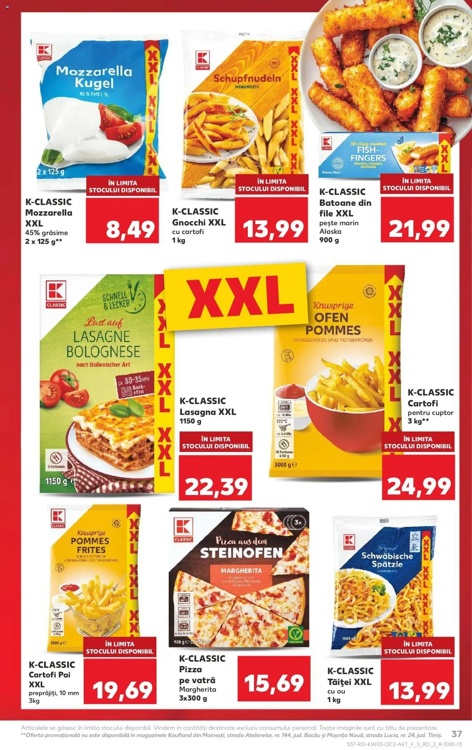 Noul catalog Kaufland – valabil de la 14.01.2026 | Pagină: 37 | Produse: Cuptor, Lasagna, Pizza, Pește