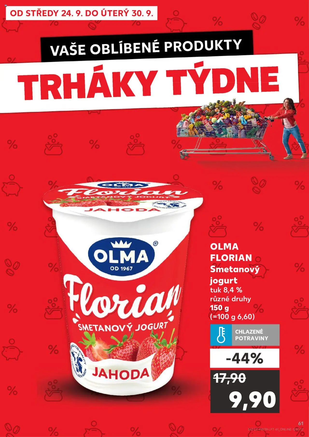 Kaufland leták od 24.09.2025 | Strana: 61 | Produkty: Smetanový jogurt, Jogurt, Potraviny