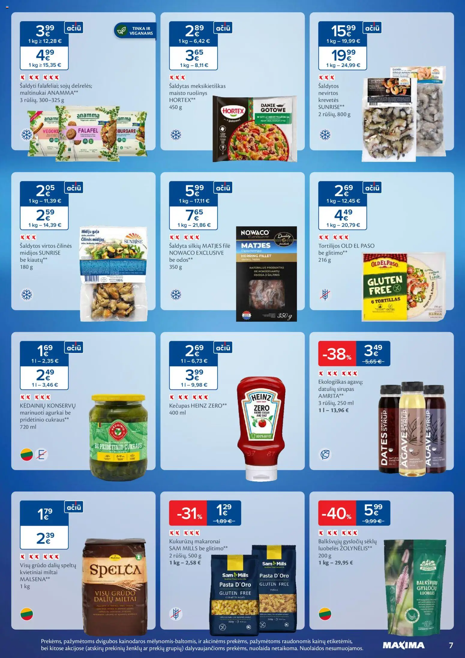 MAXIMA akcijos nuo 13.01.2026 | Puslapis: 7 | Prekių: Agurkai, Miltai, Makaronai, Kečupas
