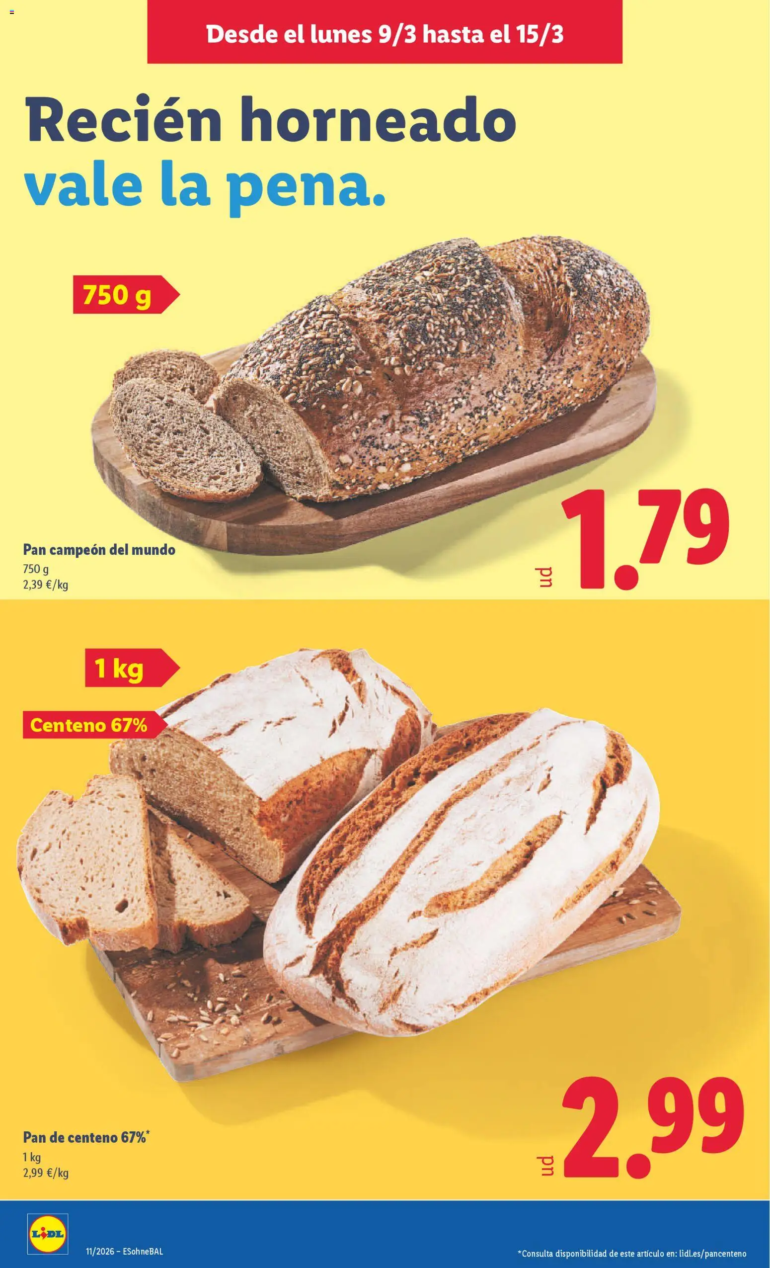 Lidl folleto │ válido desde el 09.03.2026 | Página: 6 | Productos: Pan