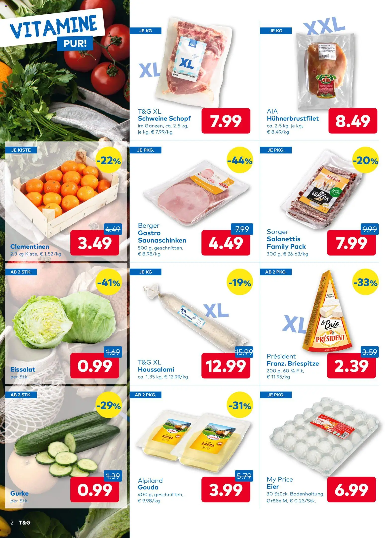 T&G - Osttirol gültig ab 04.12.2025 | Seite: 2 | Produkte: Eier