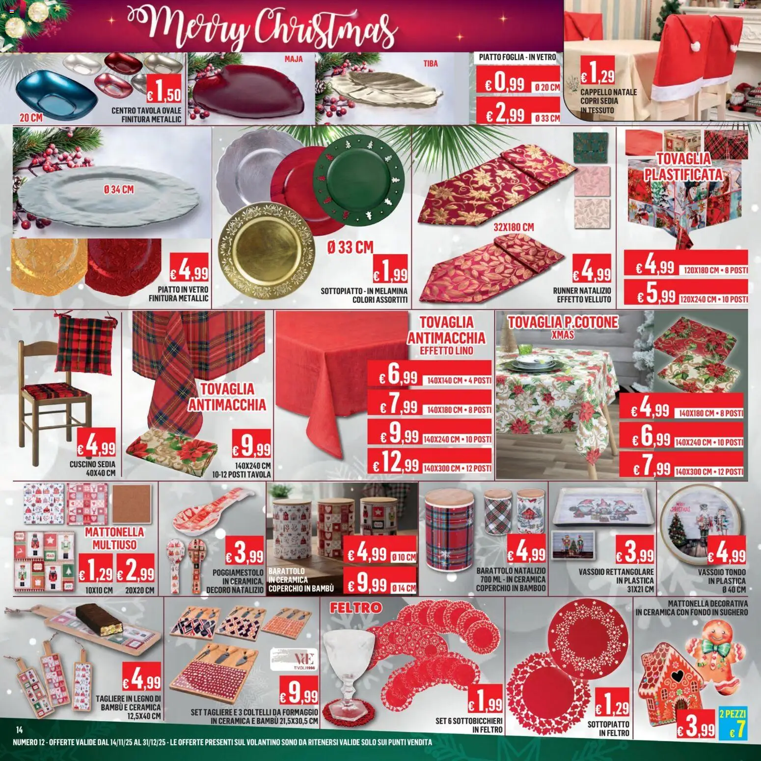 Volantino Satur del 14.11.2025 | Pagina: 14 | Prodotti: Formaggio, Cappello, Piatto, Vassoio