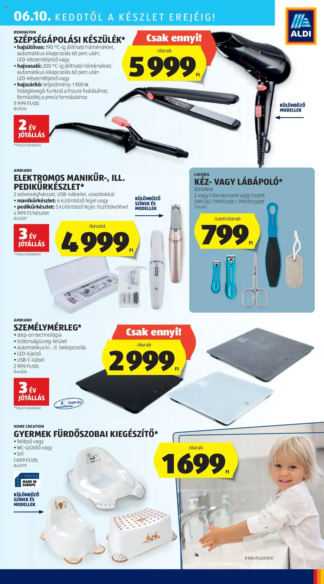 Aldi akciós ujság - amely érvényes a következő dátumtól: 05.06.2025 | Oldal: 37 | Termékek: Hajvasaló, Hajsütővas, Hajszárító, Fellépő