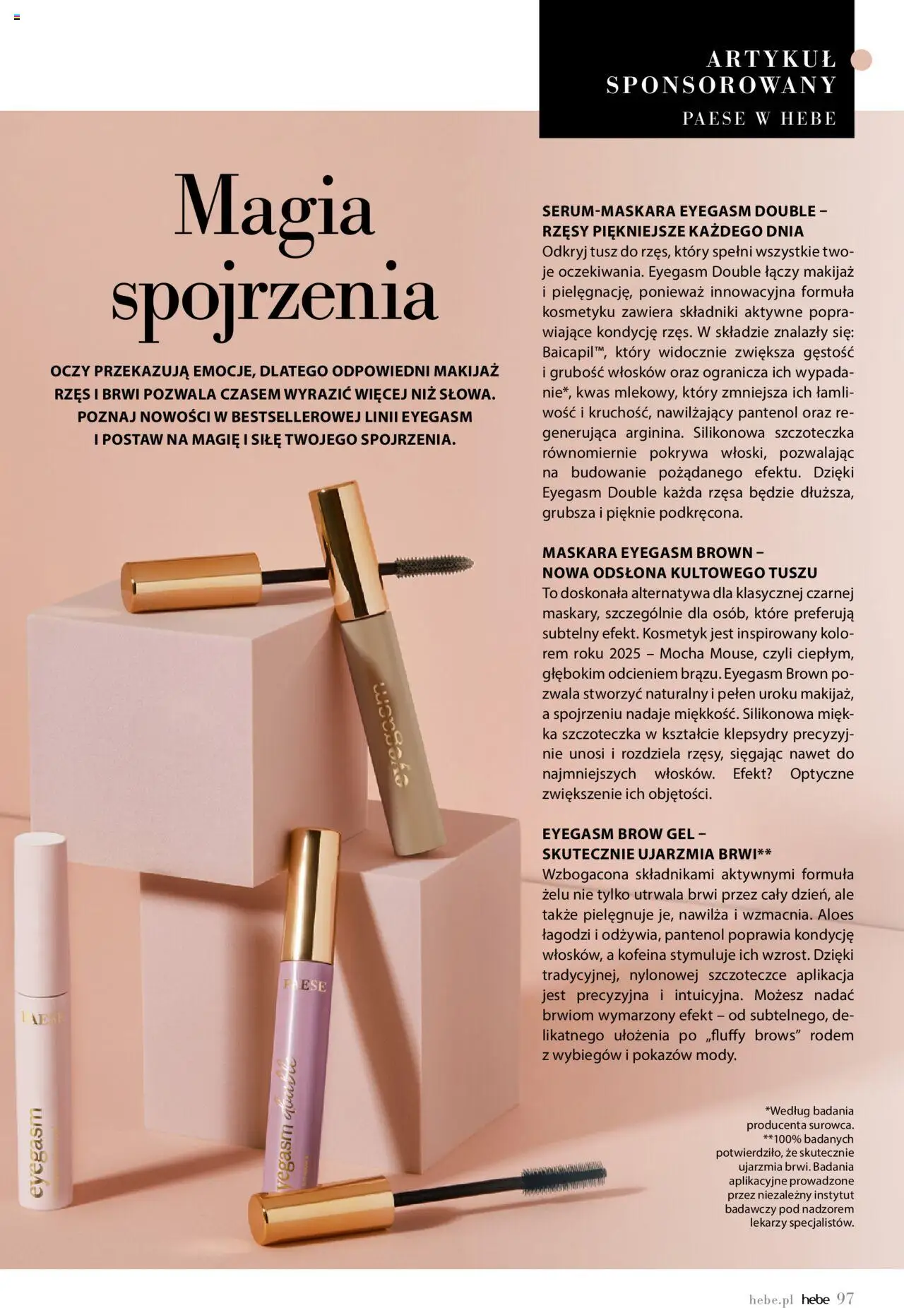 Hebe Gazetka - Magazyn od 01.05.2025 | Strona: 97 | Produkty: Maskara, Aloes, Makijaż
