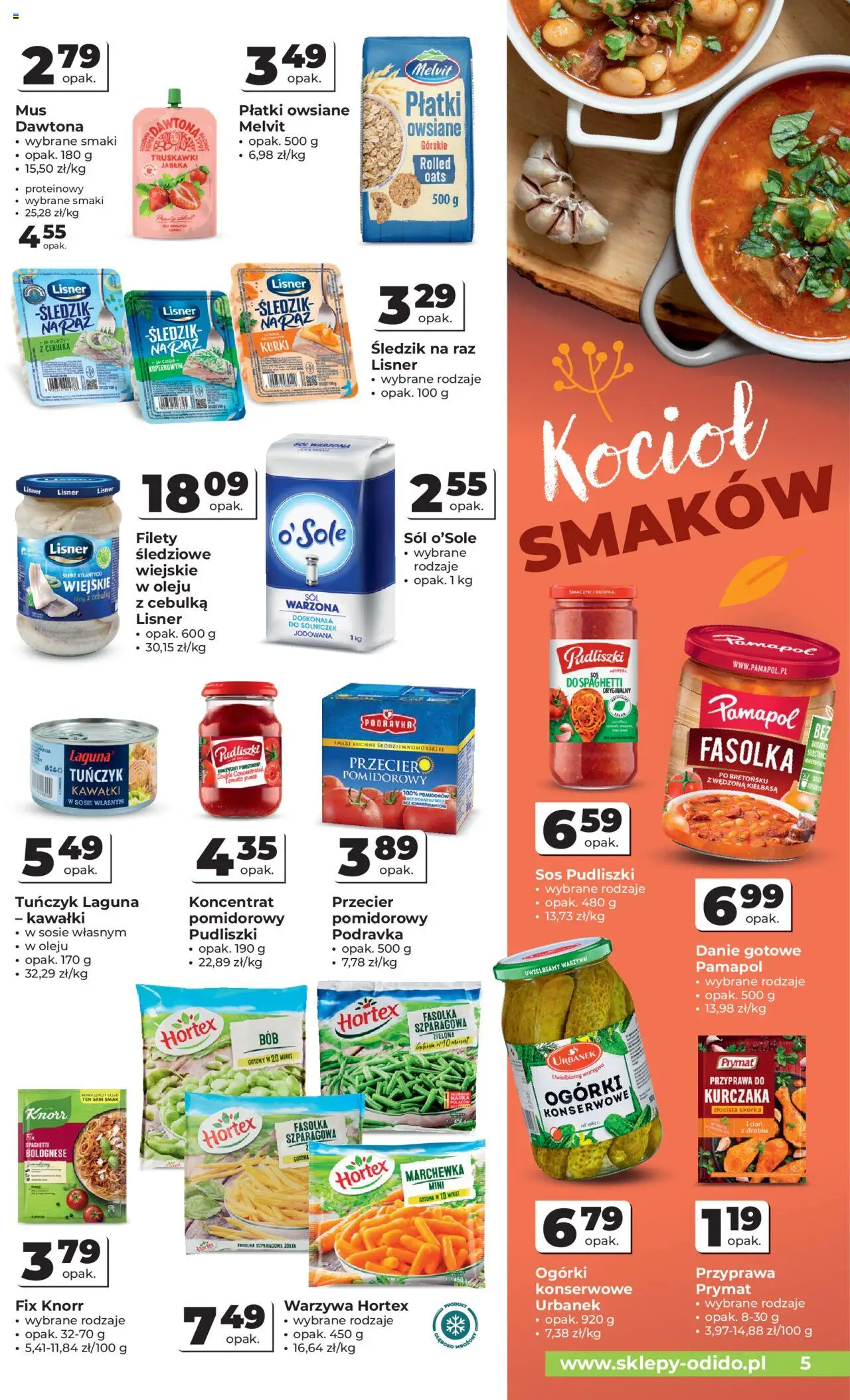 Odido Gazetka od 15.10.2025 | Strona: 5 | Produkty: Jabłka, Truskawki, Płatki, Sól