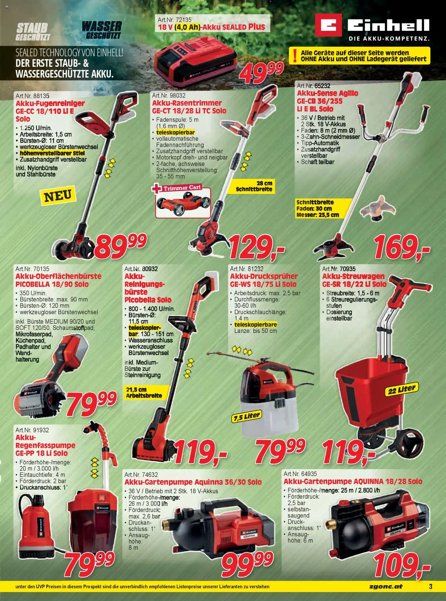 Zgonc Flugblatt Mai I 2026 gültig ab 01.04.2026 | Seite: 3 | Produkte: Wasser, Bürste